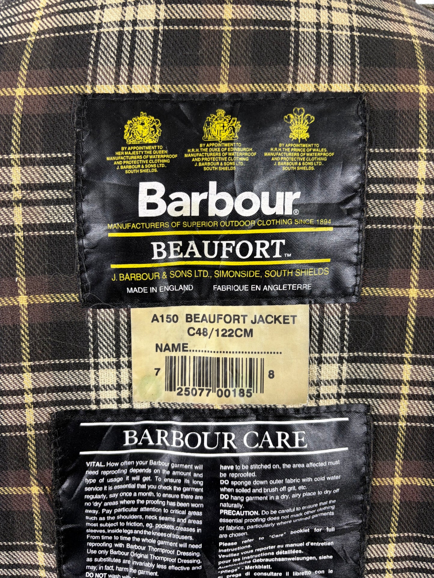 Barbour Giacca Beaufort vintage verde C48/122 cm - Vintage Green Beaufort Waxed jacket Size XL