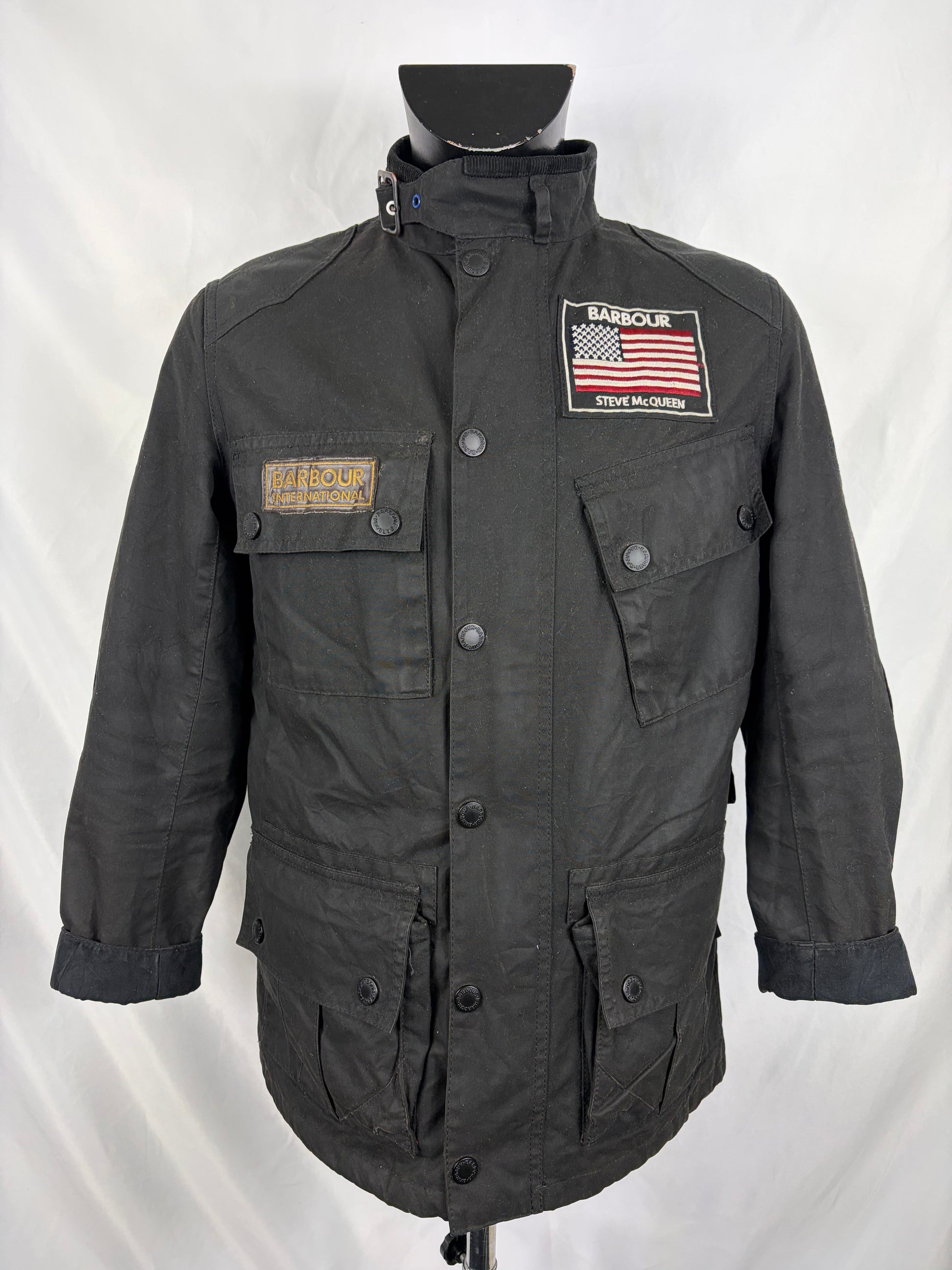 RARA Giacca Barbour International Steve Mc Queen Nera MEDIUM - Black Barbour International Mc queen size M - Shop In London