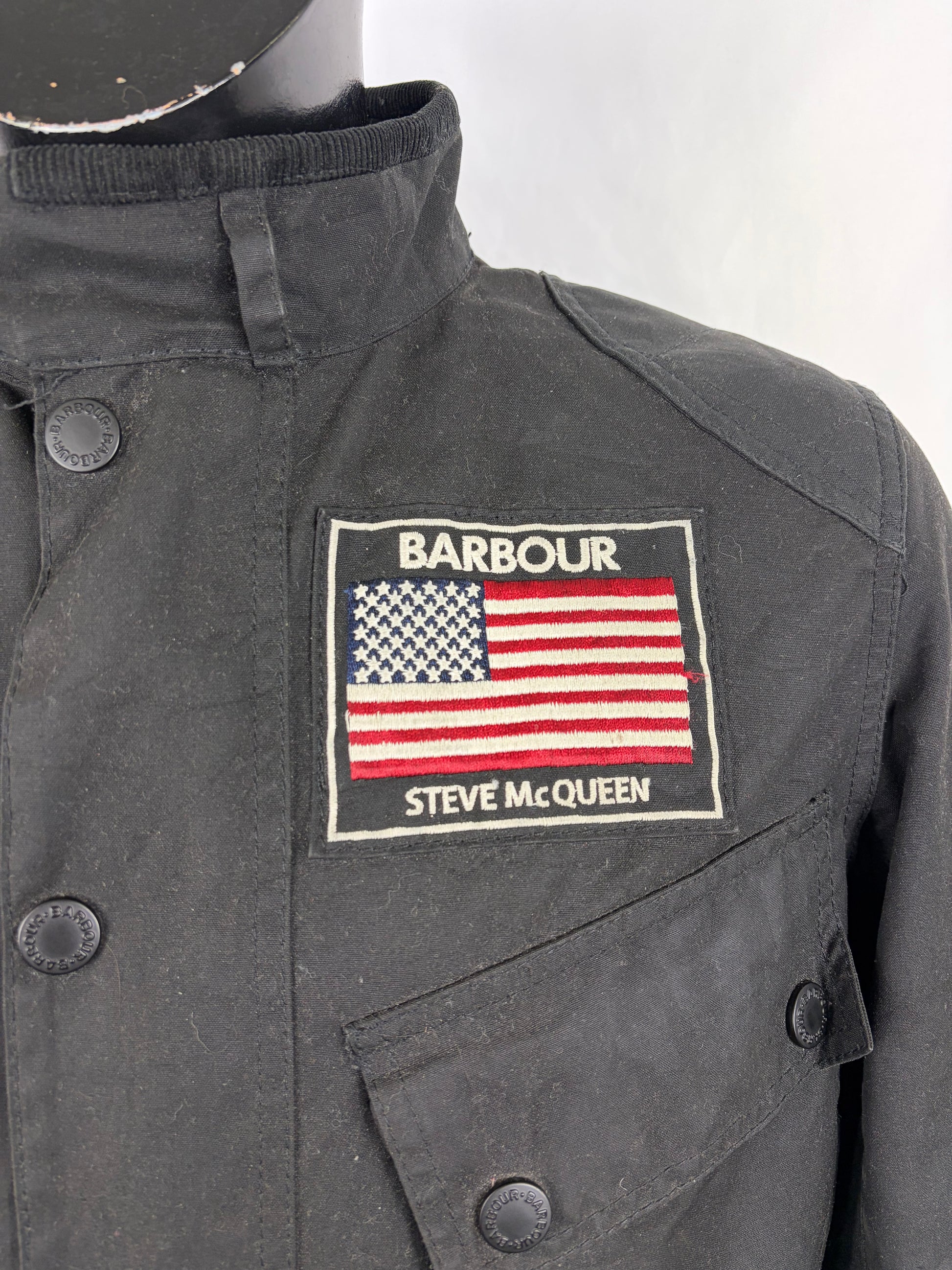 RARA Giacca Barbour International Steve Mc Queen Nera MEDIUM - Black Barbour International Mc queen size M - Shop In London