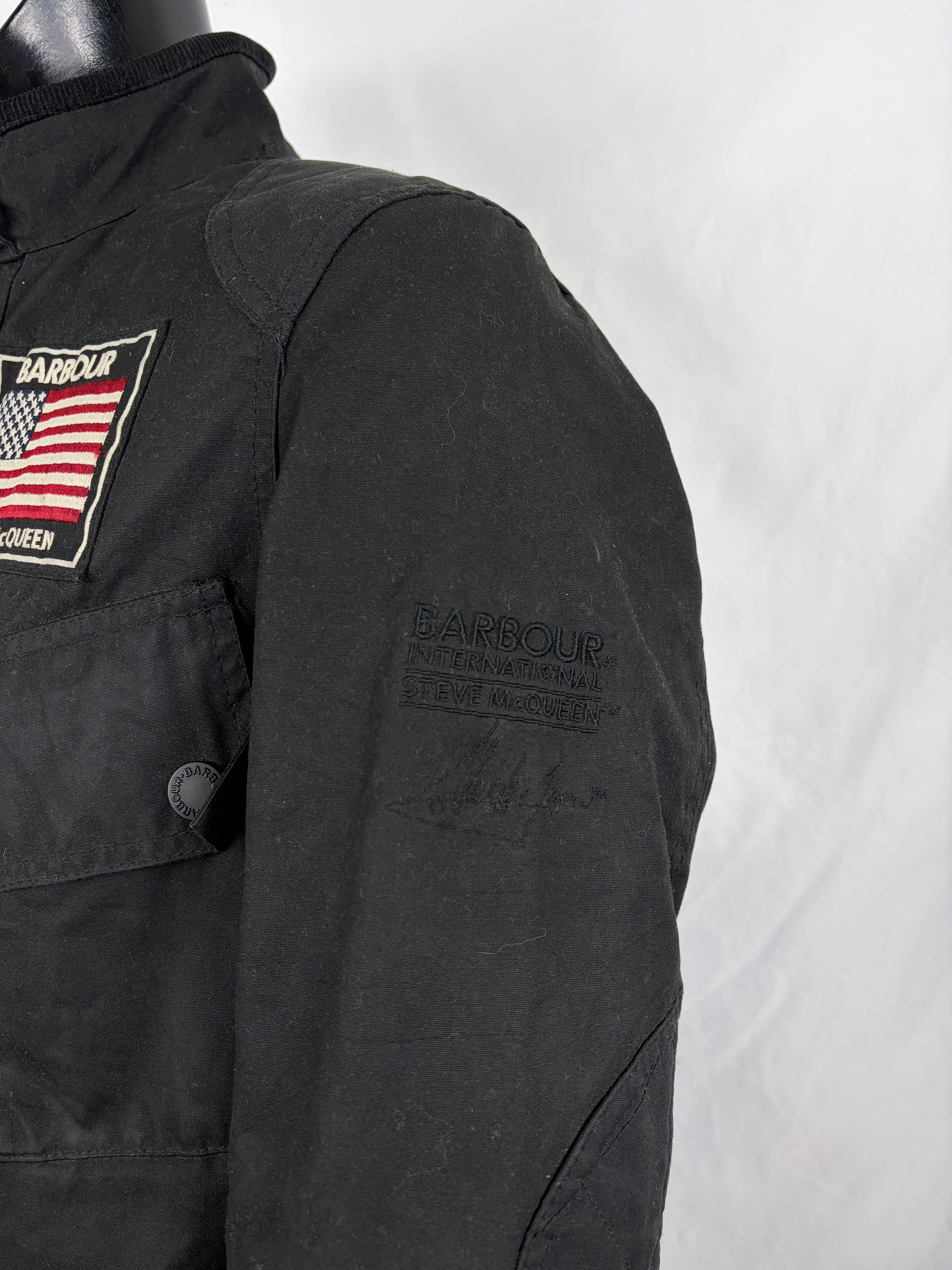 RARA Giacca Barbour International Steve Mc Queen Nera MEDIUM - Black Barbour International Mc queen size M - Shop In London