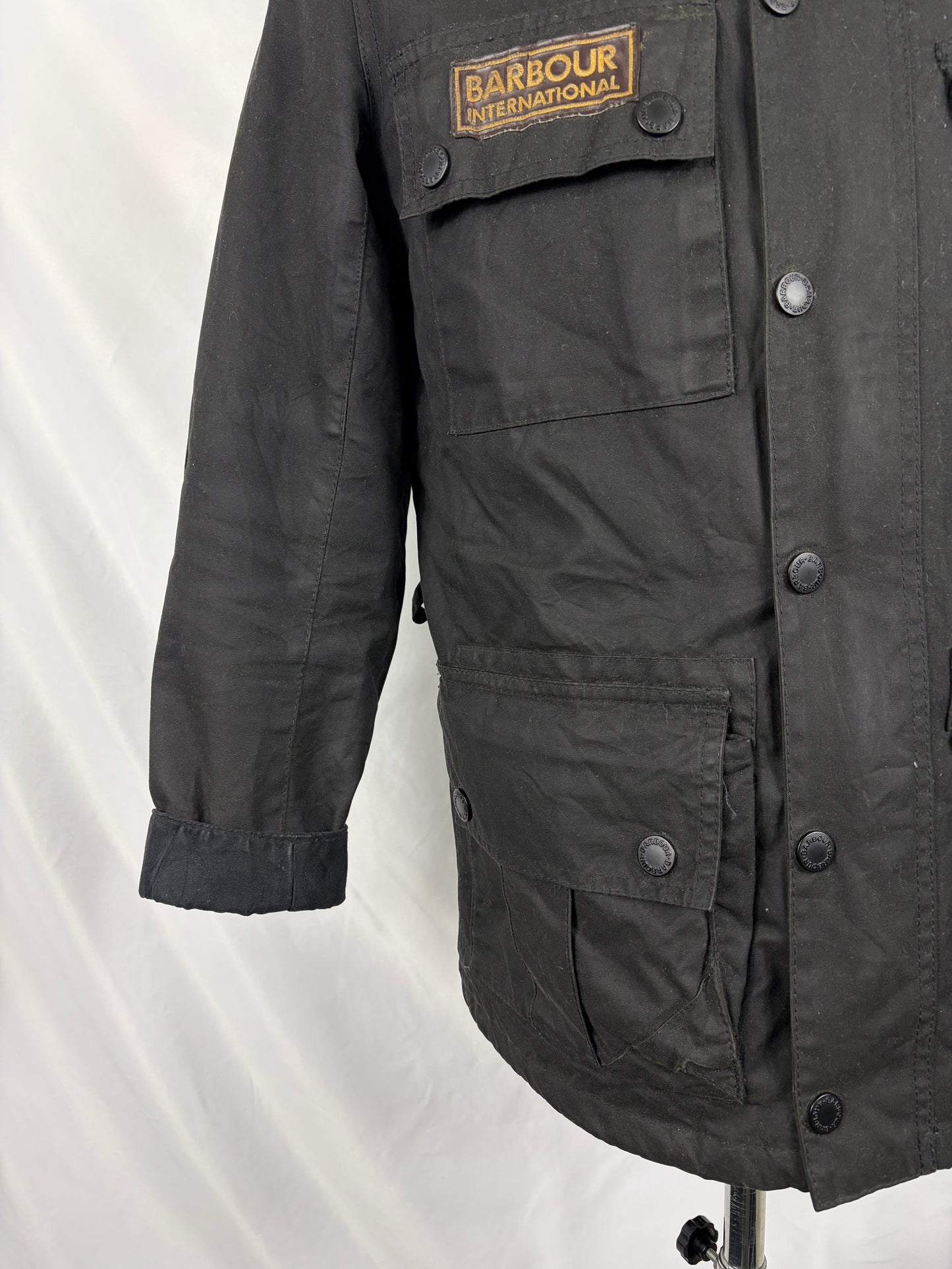 RARA Giacca Barbour International Steve Mc Queen Nera MEDIUM - Black Barbour International Mc queen size M - Shop In London