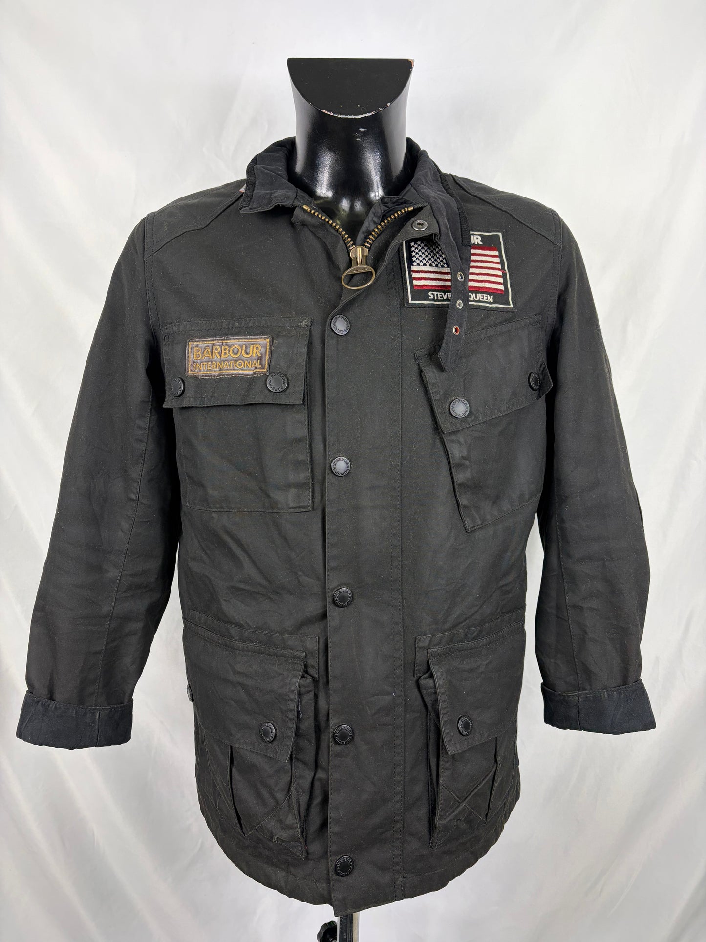 RARA Giacca Barbour International Steve Mc Queen Nera MEDIUM - Black Barbour International Mc queen size M - Shop In London