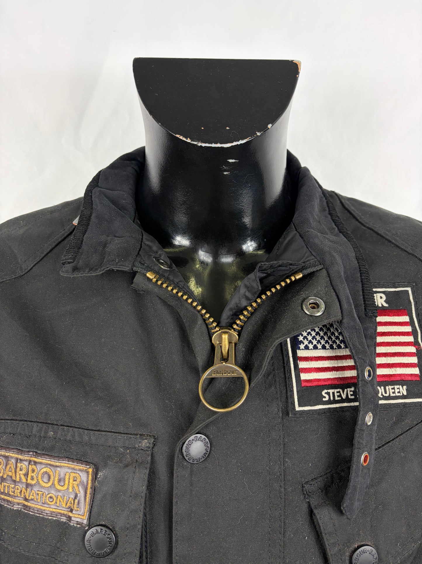 RARA Giacca Barbour International Steve Mc Queen Nera MEDIUM - Black Barbour International Mc queen size M - Shop In London