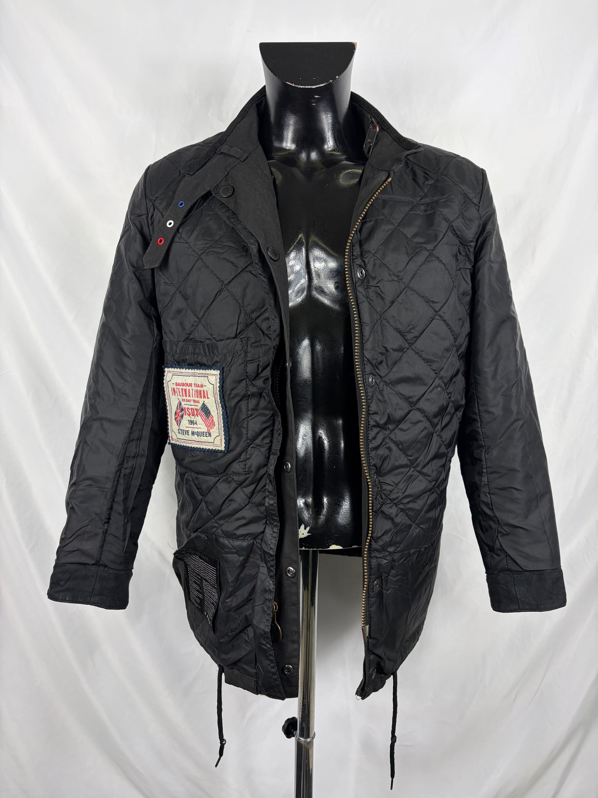 RARA Giacca Barbour International Steve Mc Queen Nera MEDIUM - Black Barbour International Mc queen size M - Shop In London