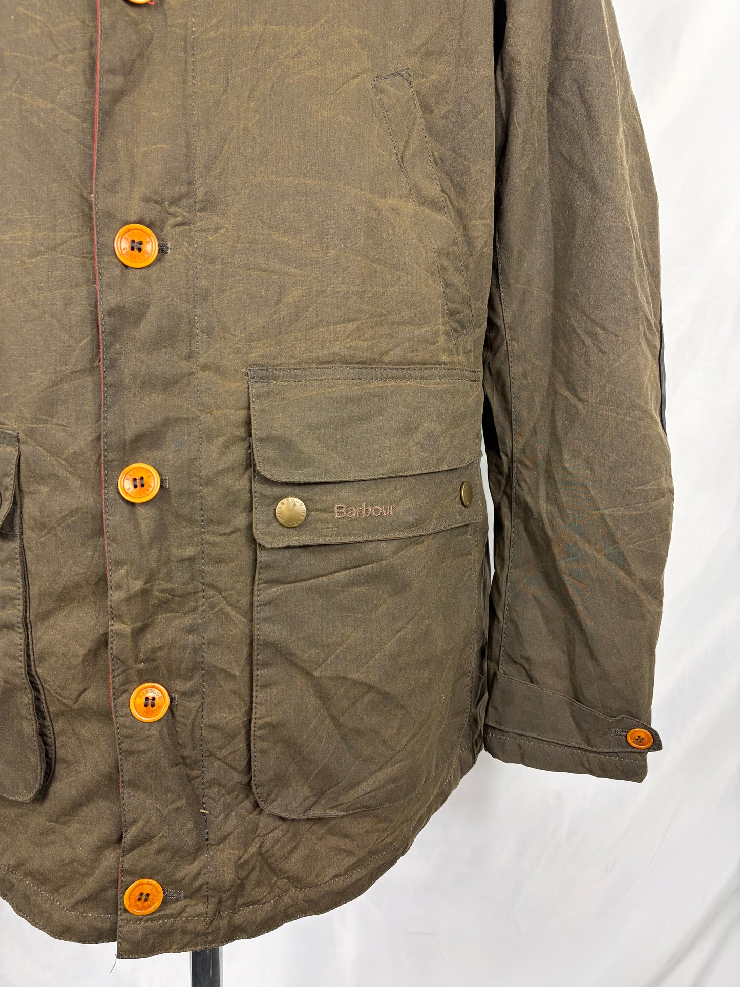 RARO GameParka Barbour verde con cappuccio Large - Wax Green Game Parka Size Large - Shop In London