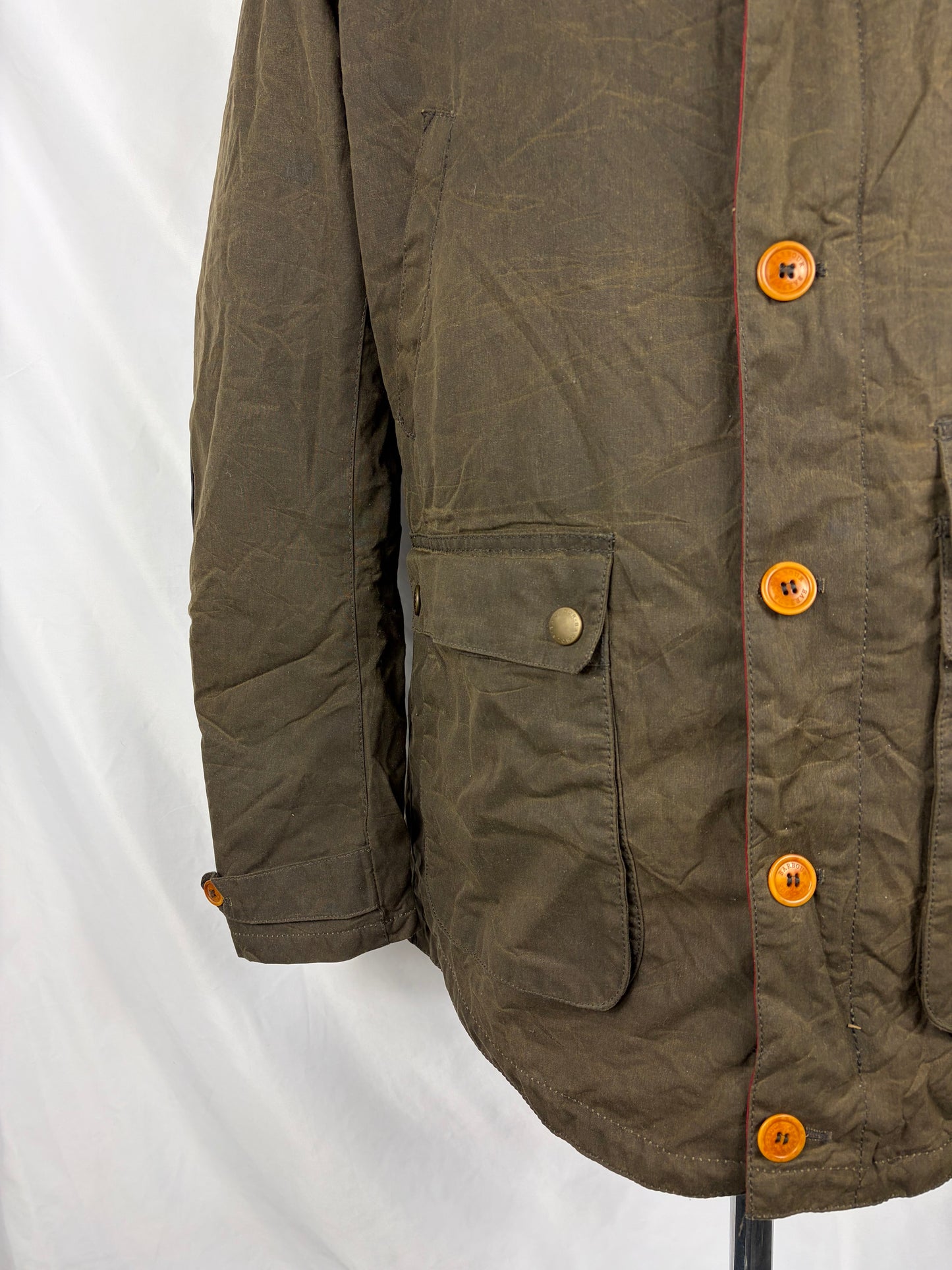 RARO GameParka Barbour verde con cappuccio Large - Wax Green Game Parka Size Large - Shop In London