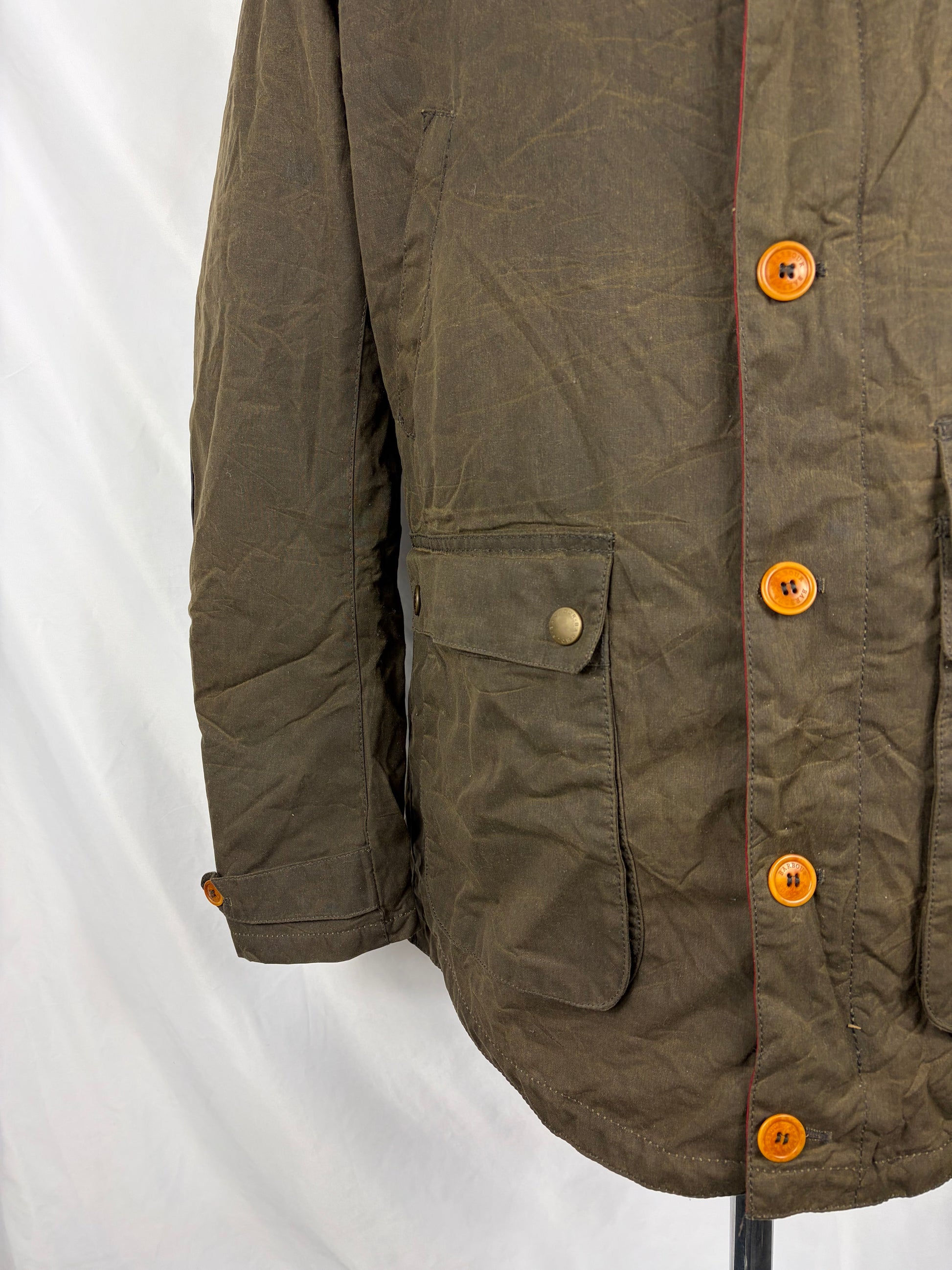 RARO GameParka Barbour verde con cappuccio Large - Wax Green Game Parka Size Large - Shop In London