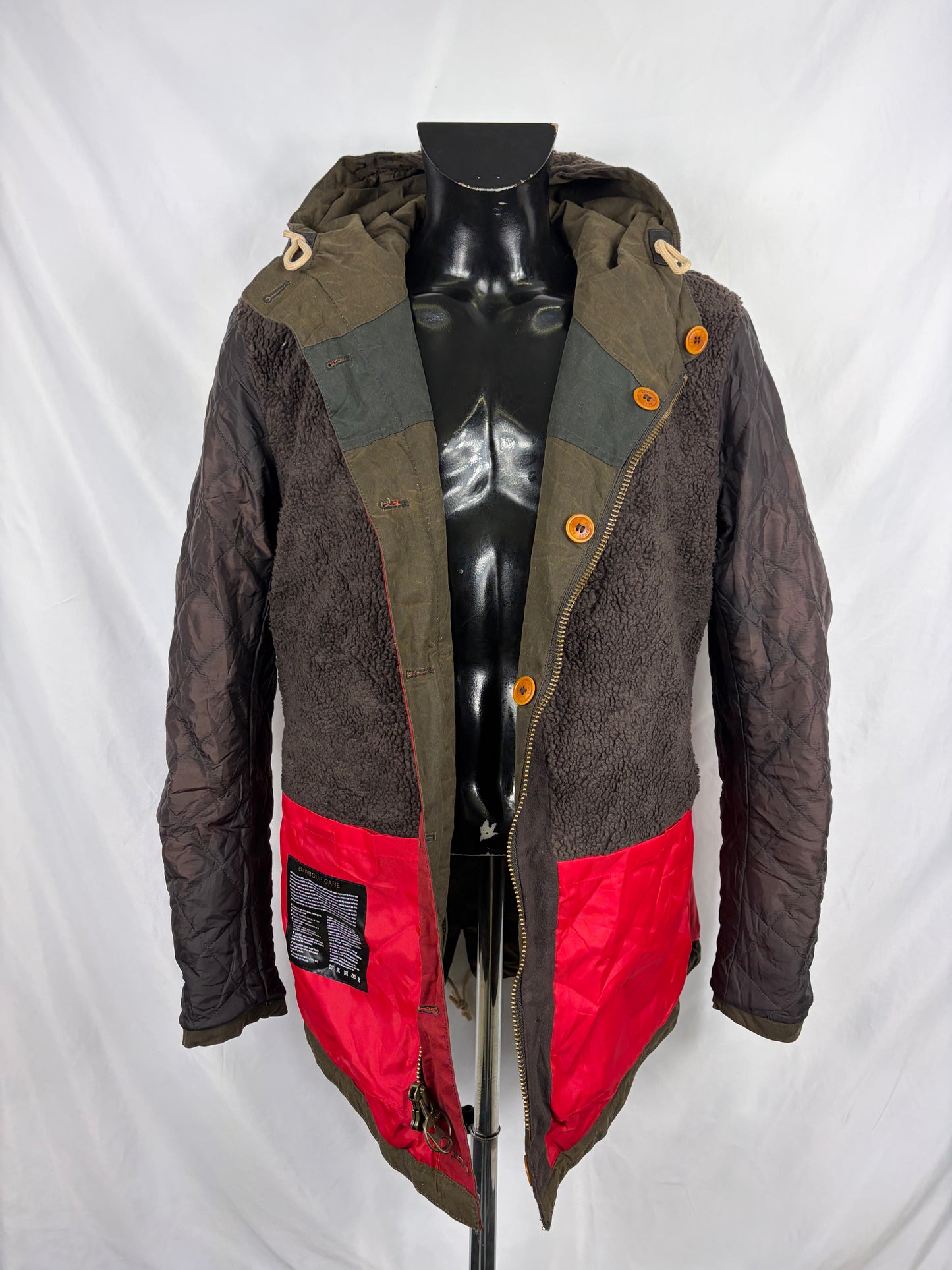 RARO GameParka Barbour verde con cappuccio Large - Wax Green Game Parka Size Large - Shop In London