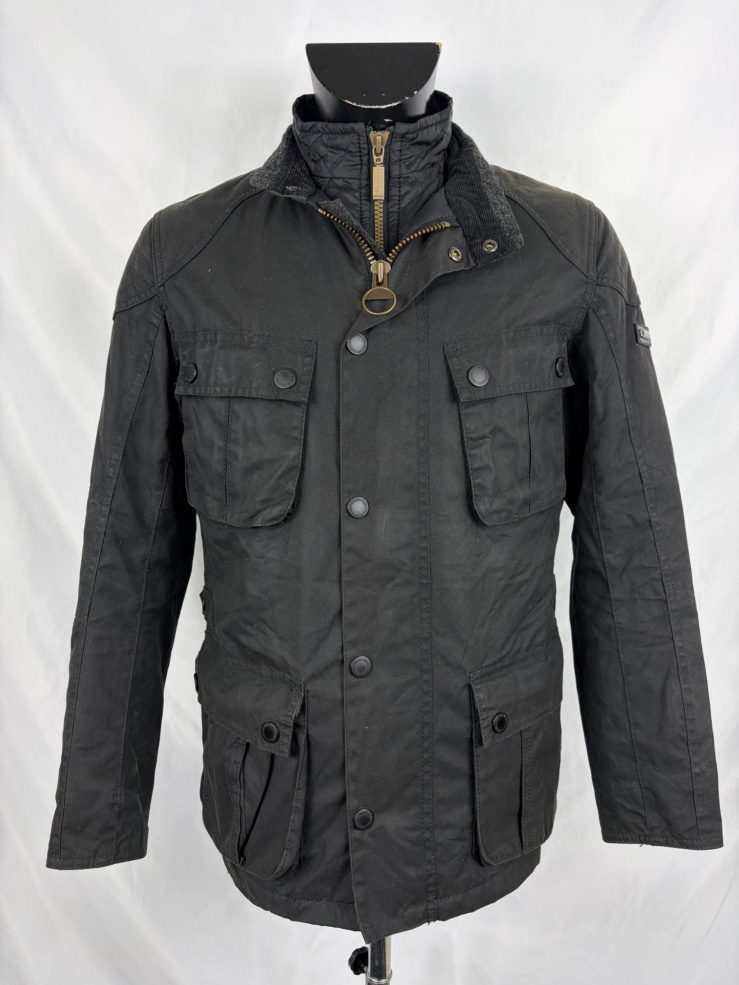 Giacca uomo Barbour International Nero Small- Man Barbour International Gauge wax jacket size S - Shop In London