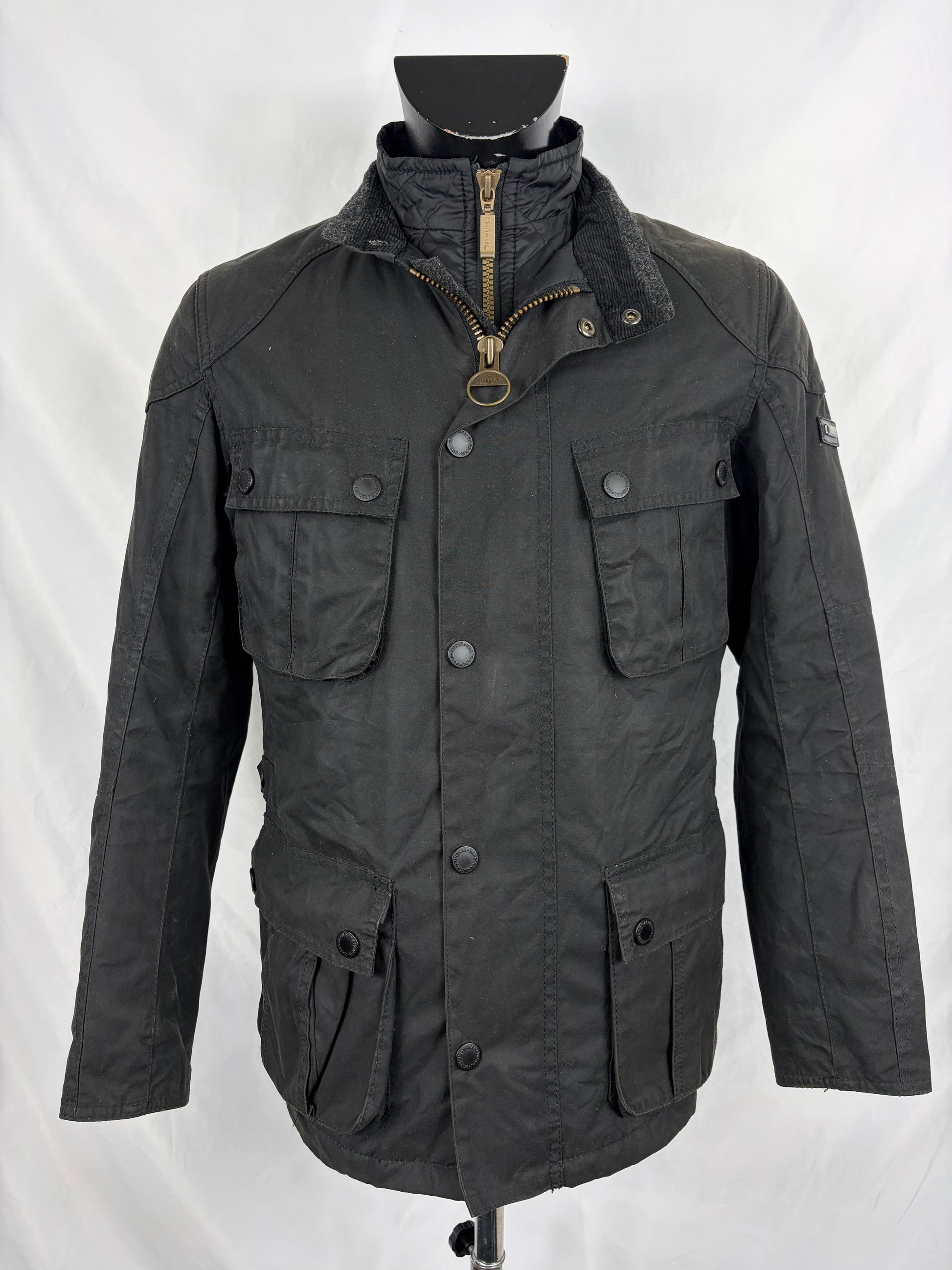 Giacca uomo Barbour International Nero Small- Man Barbour International Gauge wax jacket size S - Shop In London