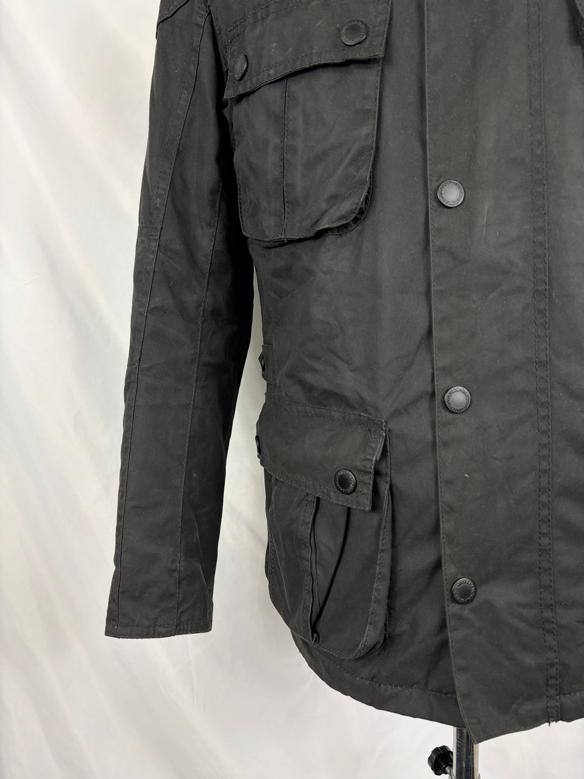 Giacca uomo Barbour International Nero Small- Man Barbour International Gauge wax jacket size S - Shop In London