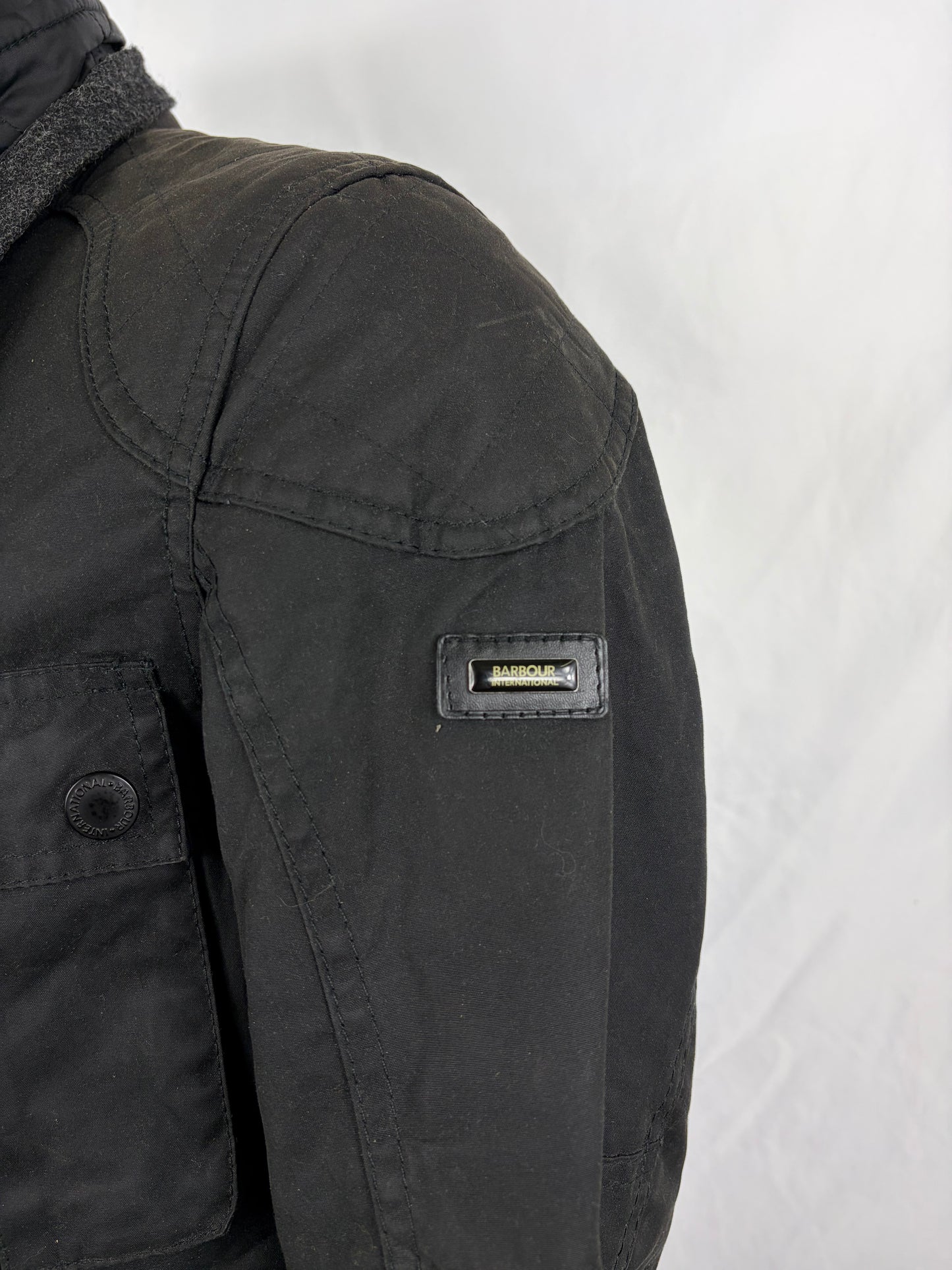 Giacca uomo Barbour International Nero Small- Man Barbour International Gauge wax jacket size S - Shop In London