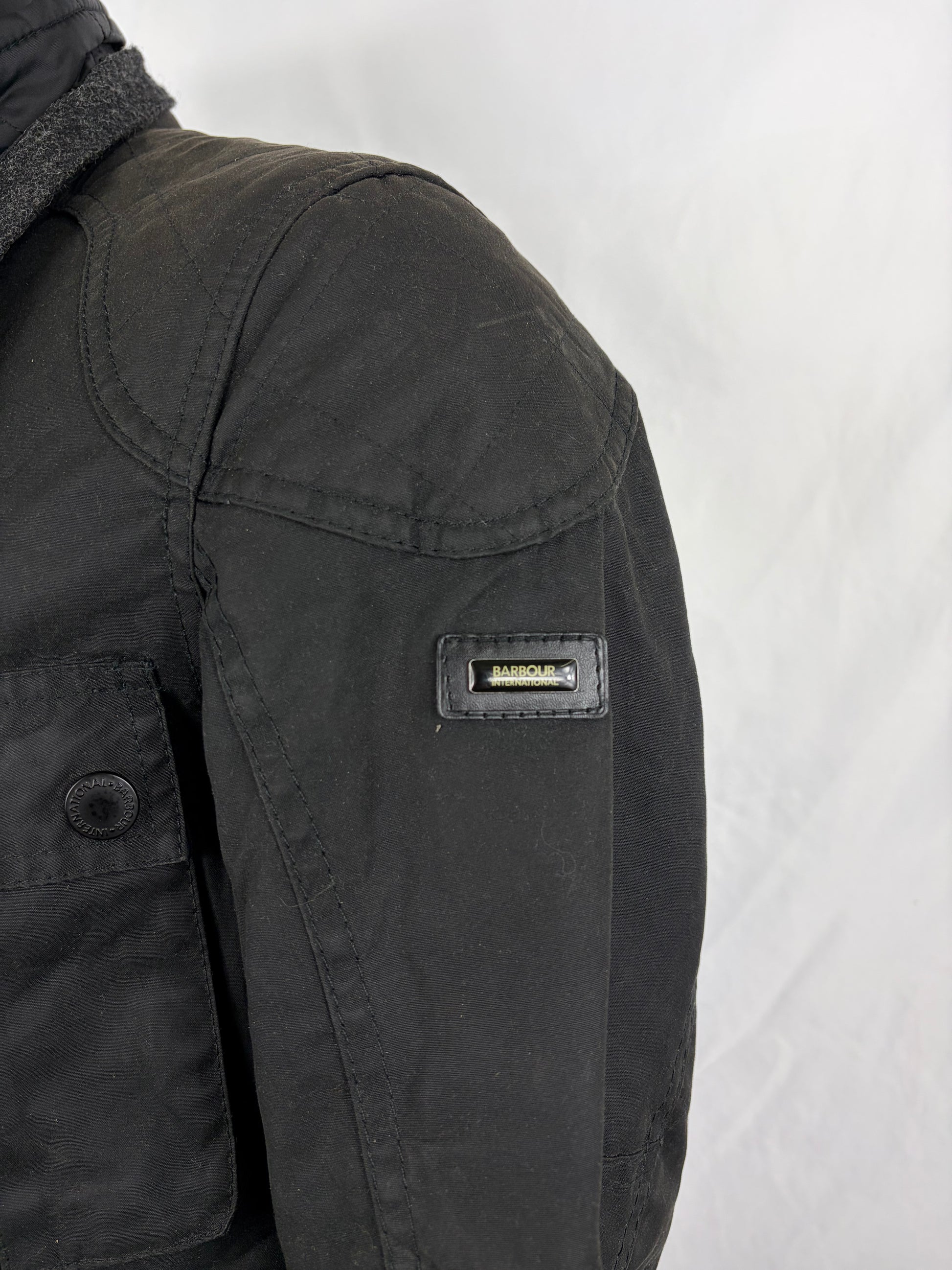 Giacca uomo Barbour International Nero Small- Man Barbour International Gauge wax jacket size S - Shop In London