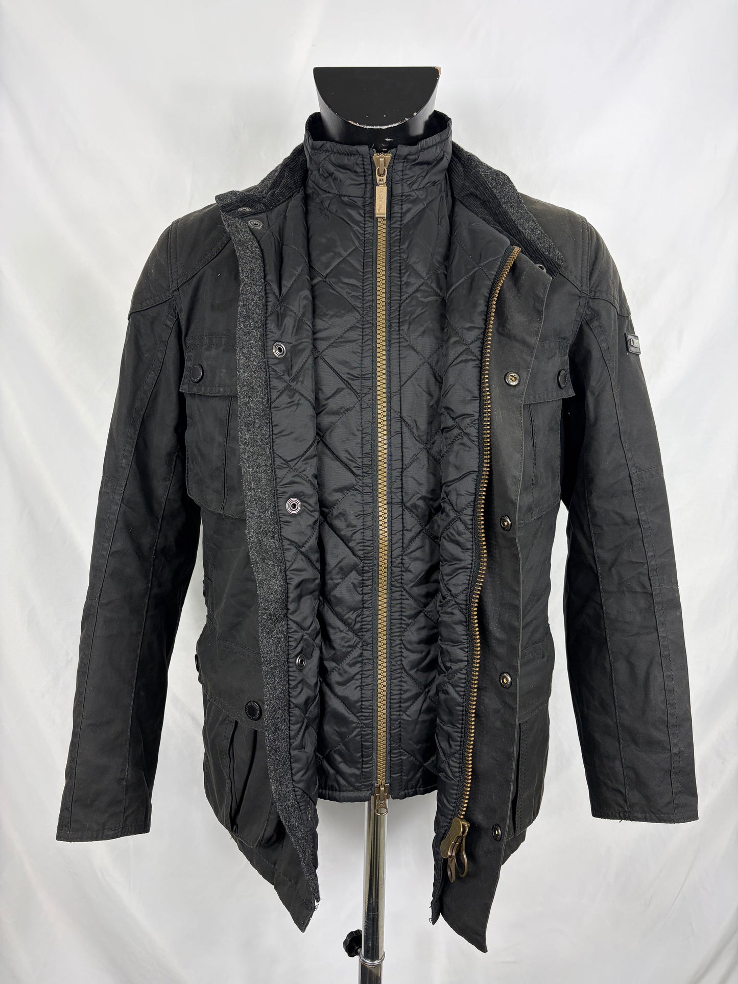 Giacca uomo Barbour International Nero Small- Man Barbour International Gauge wax jacket size S - Shop In London