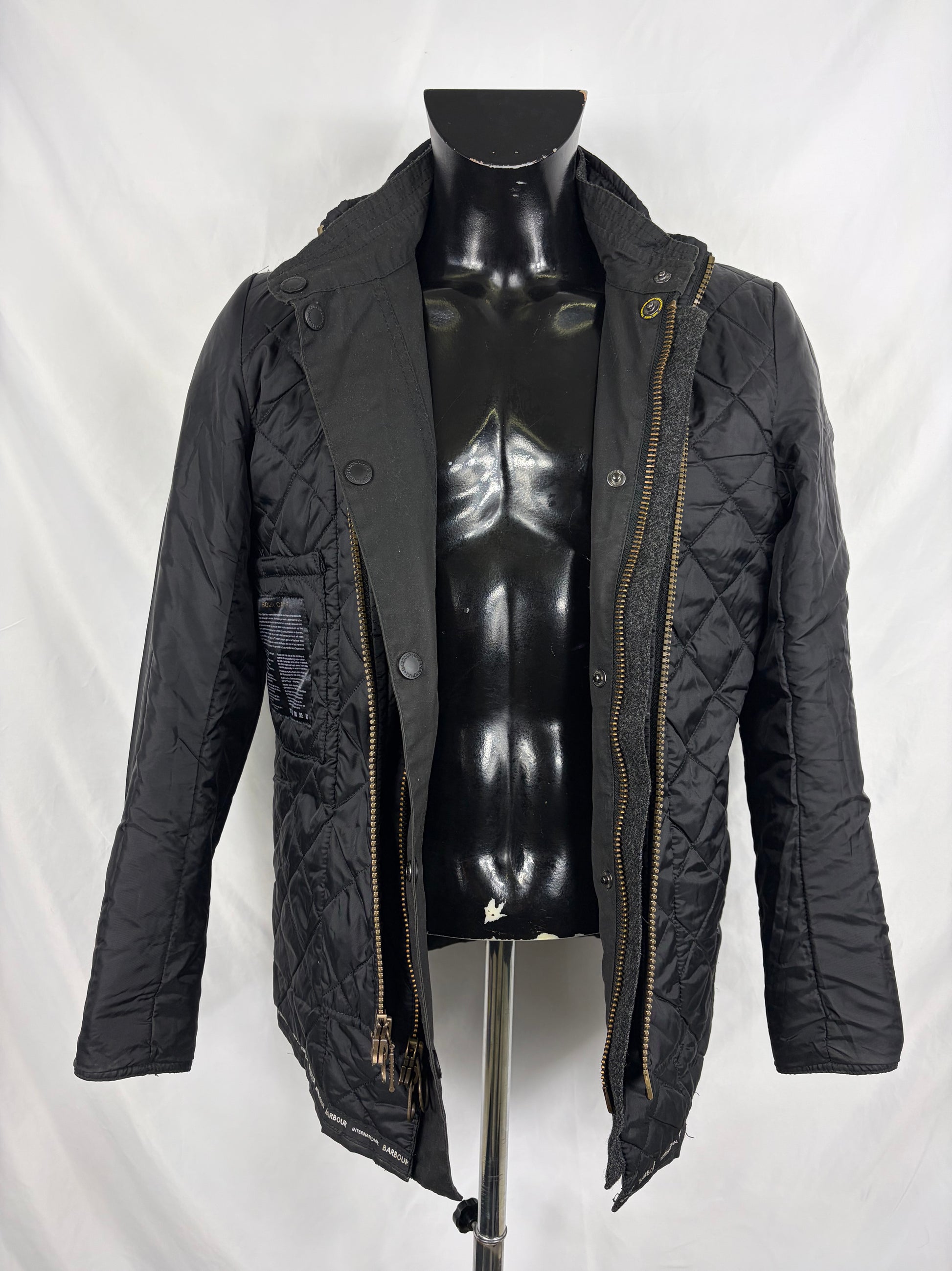 Giacca uomo Barbour International Nero Small- Man Barbour International Gauge wax jacket size S - Shop In London