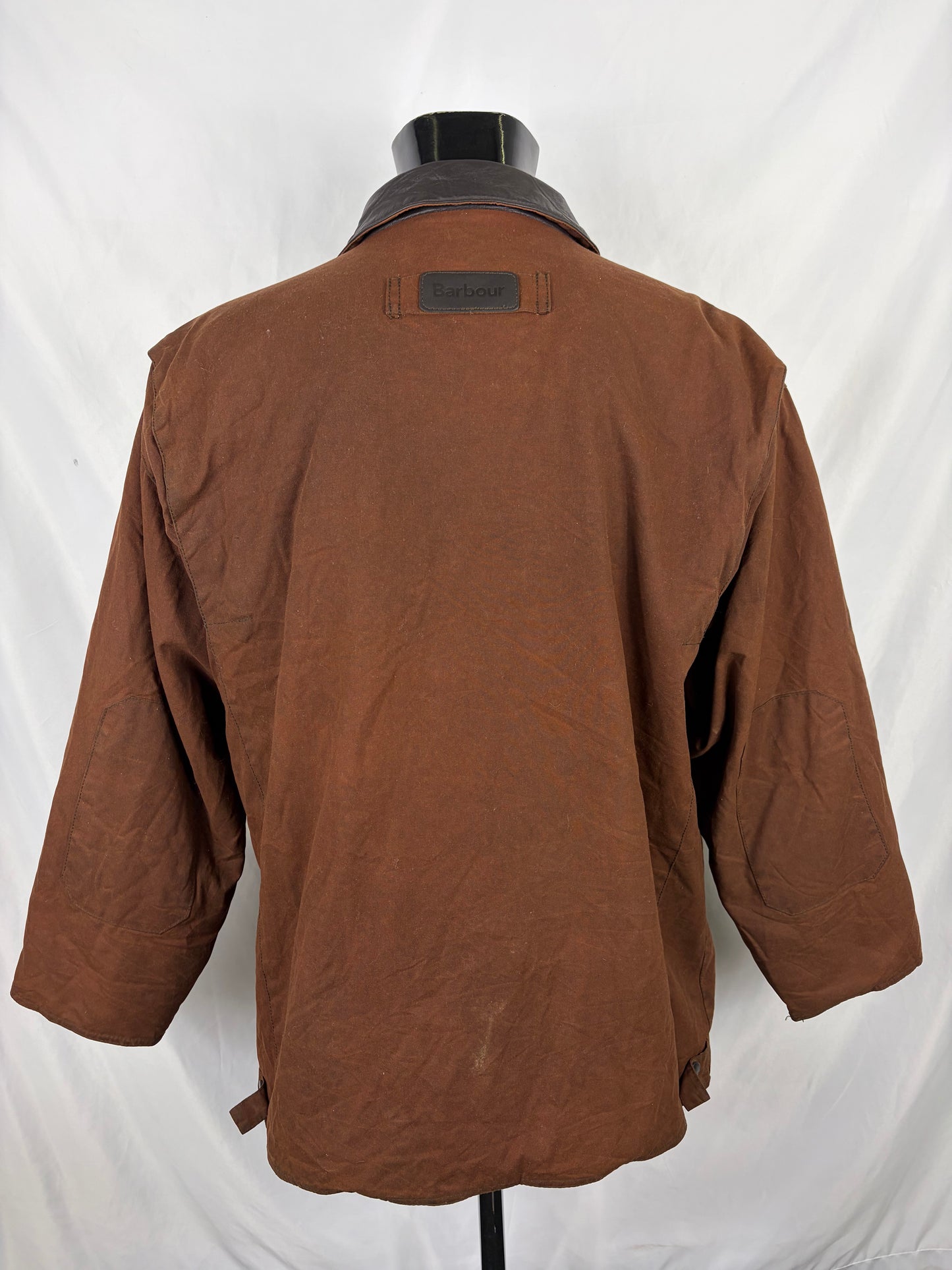 Barbour Giacca Uomo Bushman Marrone Large- Man Wax Brown Bushman Jacket Size Large