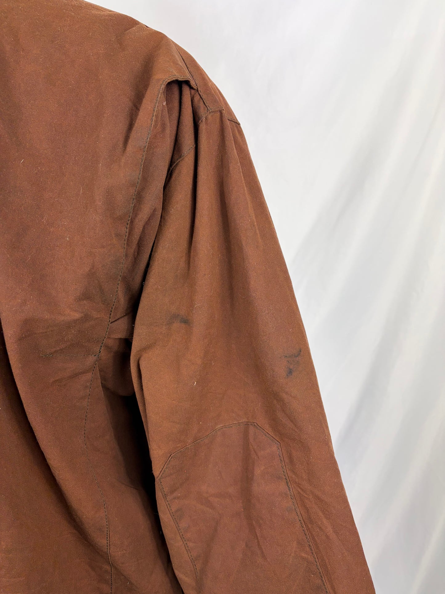 Barbour Giacca Uomo Bushman Marrone Large- Man Wax Brown Bushman Jacket Size Large