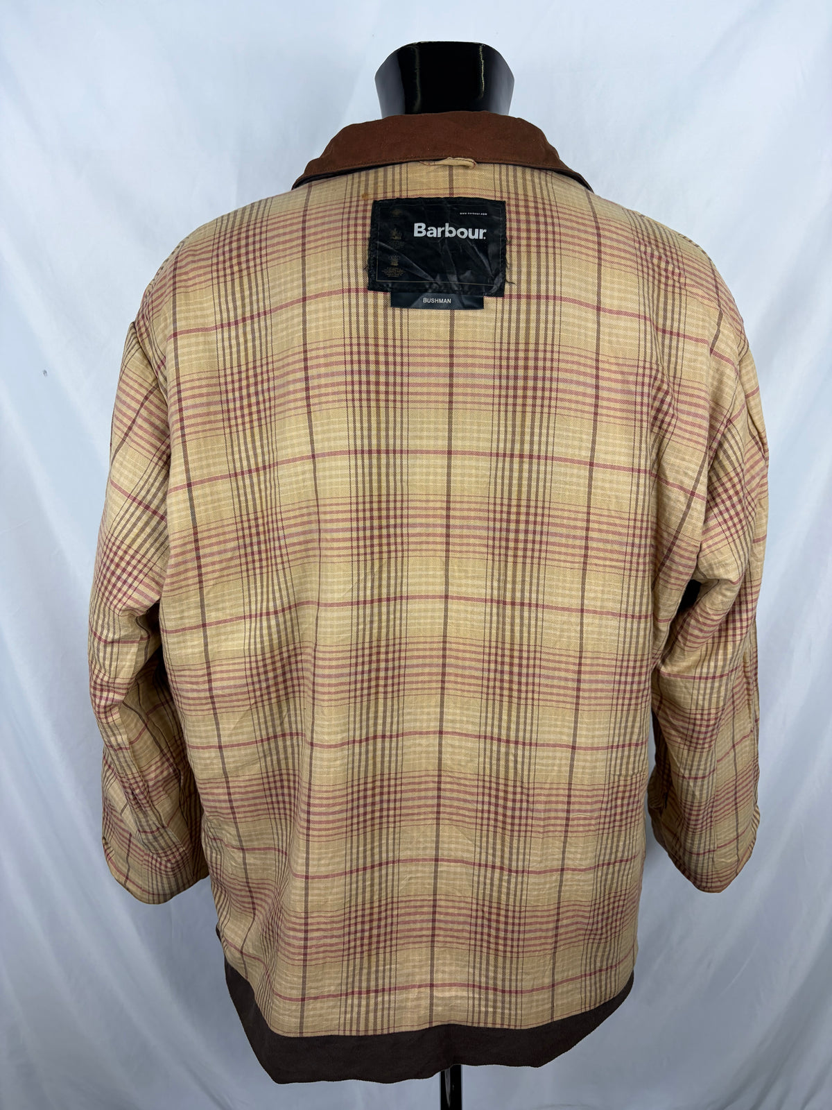 Barbour Giacca Uomo Bushman Marrone Large- Man Wax Brown Bushman Jacket Size Large