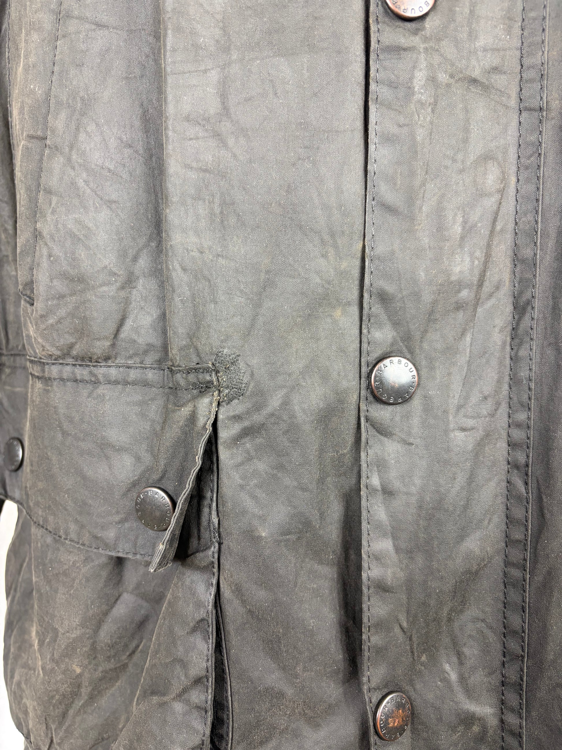Barbour Vintage Giacca Bedale nero C40/102 CM - Black Bedale wax man jacket Size Medium - Shop In London