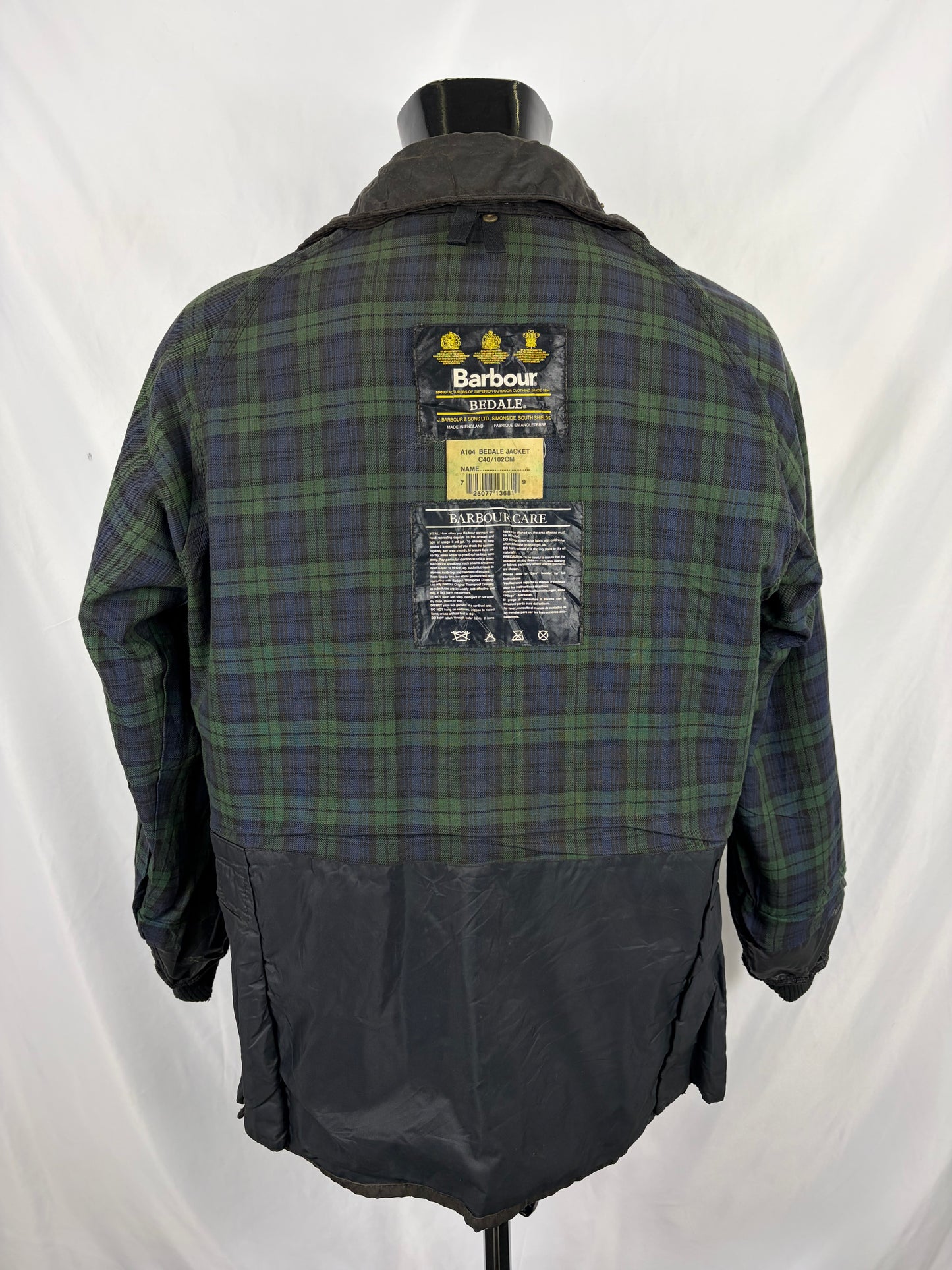 Barbour Vintage Giacca Bedale nero C40/102 CM - Black Bedale wax man jacket Size Medium - Shop In London