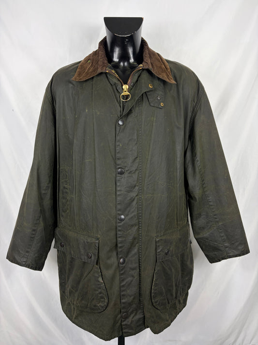 Barbour Uomo Border vintage verde Cerato C44/112cm Green Border Wax Coat XLarge - Shop In London