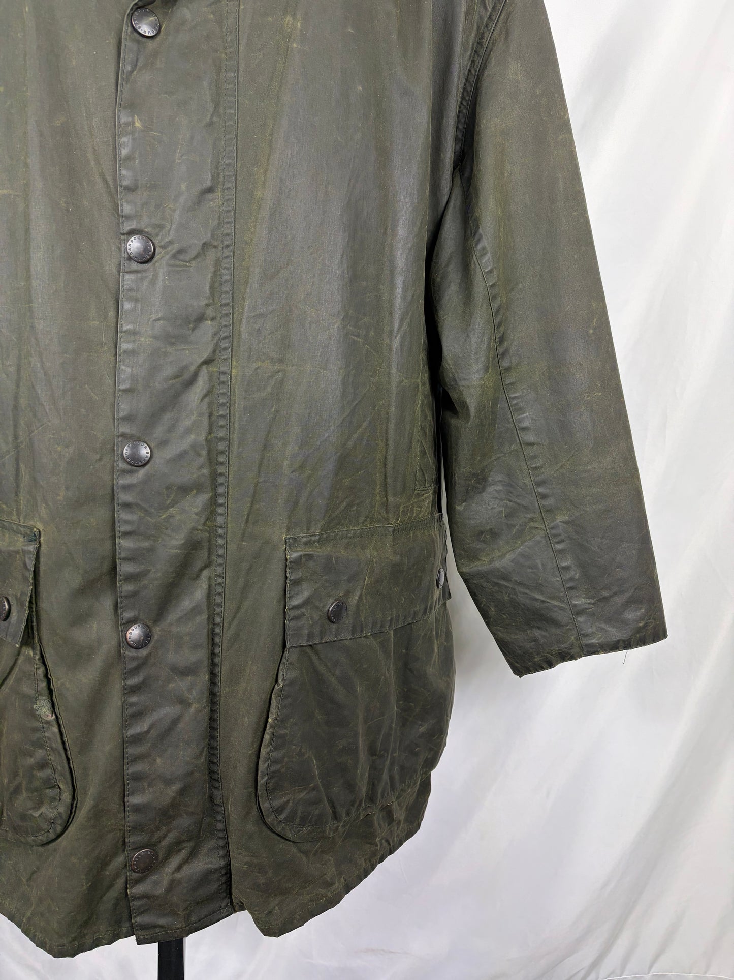 Barbour Uomo Border vintage verde Cerato C44/112cm Green Border Wax Coat XLarge
