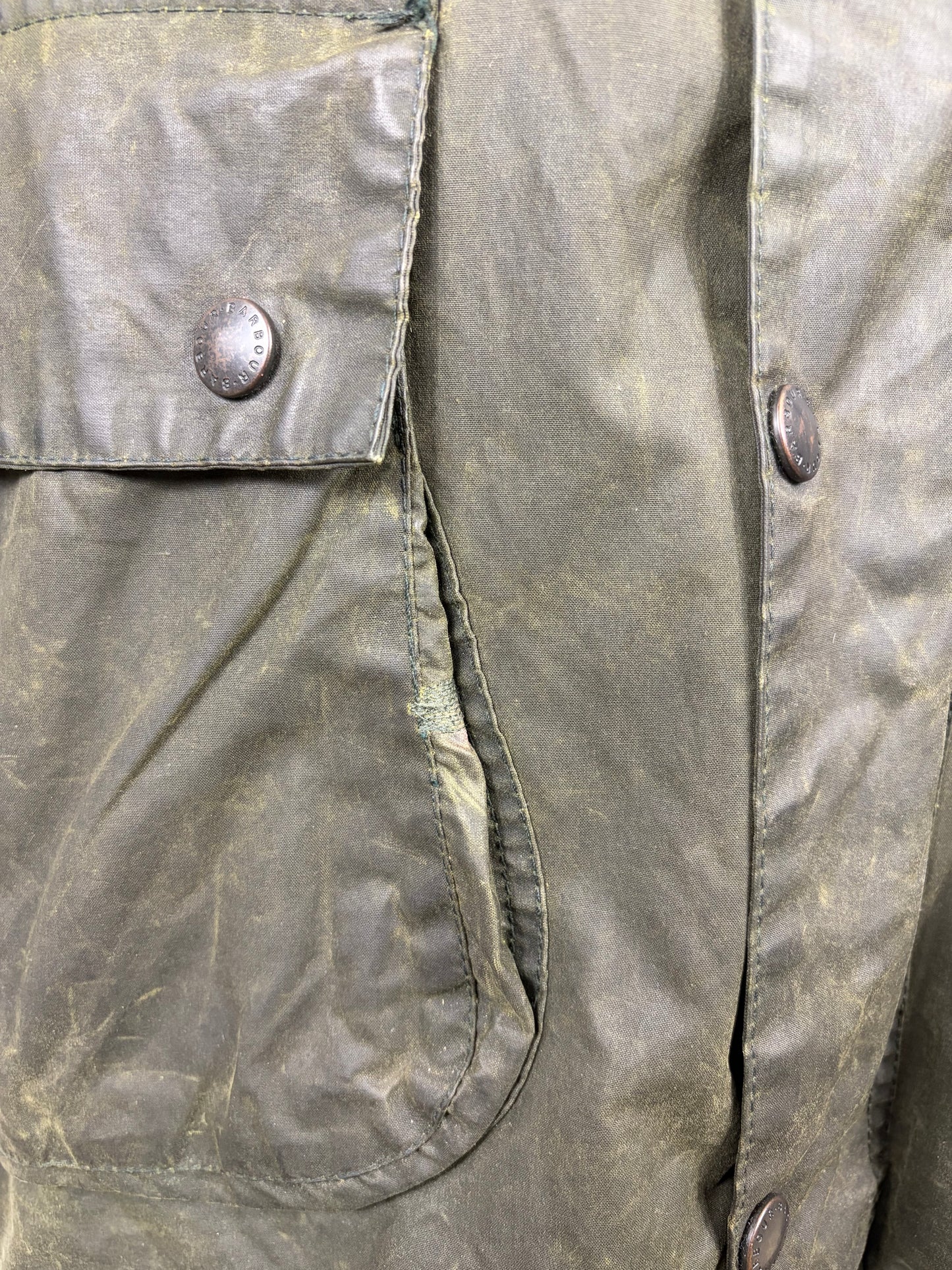 Barbour Uomo Border vintage verde Cerato C44/112cm Green Border Wax Coat XLarge