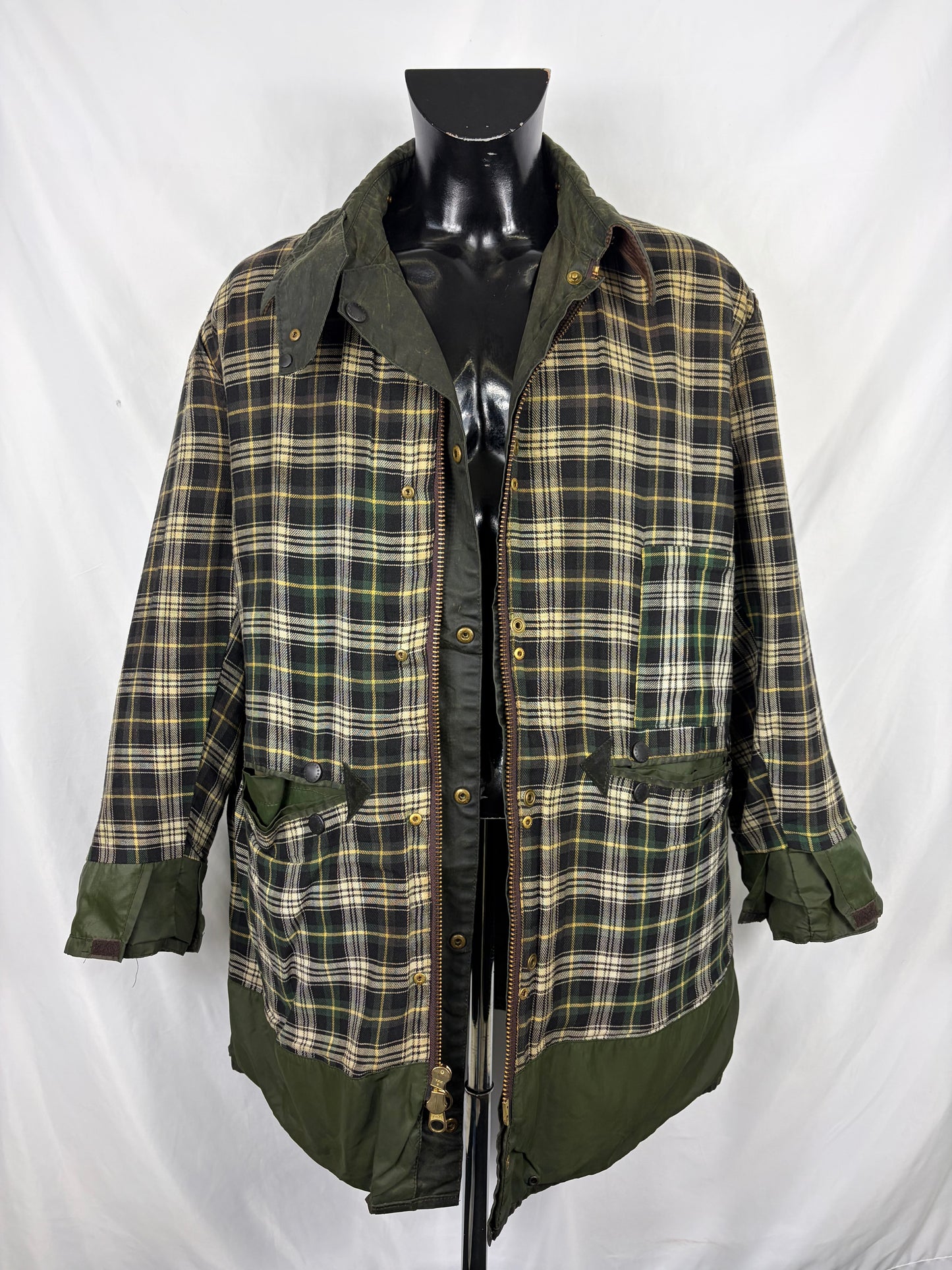 Barbour Uomo Border vintage verde Cerato C44/112cm Green Border Wax Coat XLarge