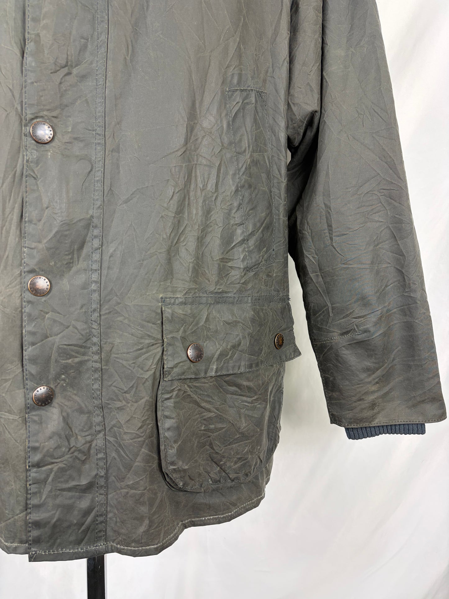 Giacca Barbour Blu Bedale C44/112 cm Man Navy Vintage Bedale wax jacket c44 Large/XL