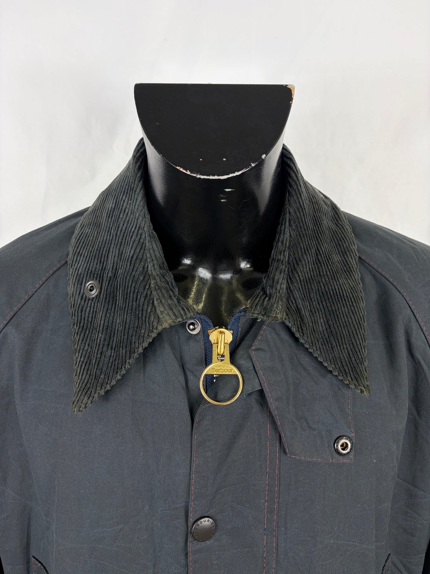 Giacca Barbour Blu Bedale C44/112 cm Man Navy Vintage Bedale wax jacket c44 Large/XL