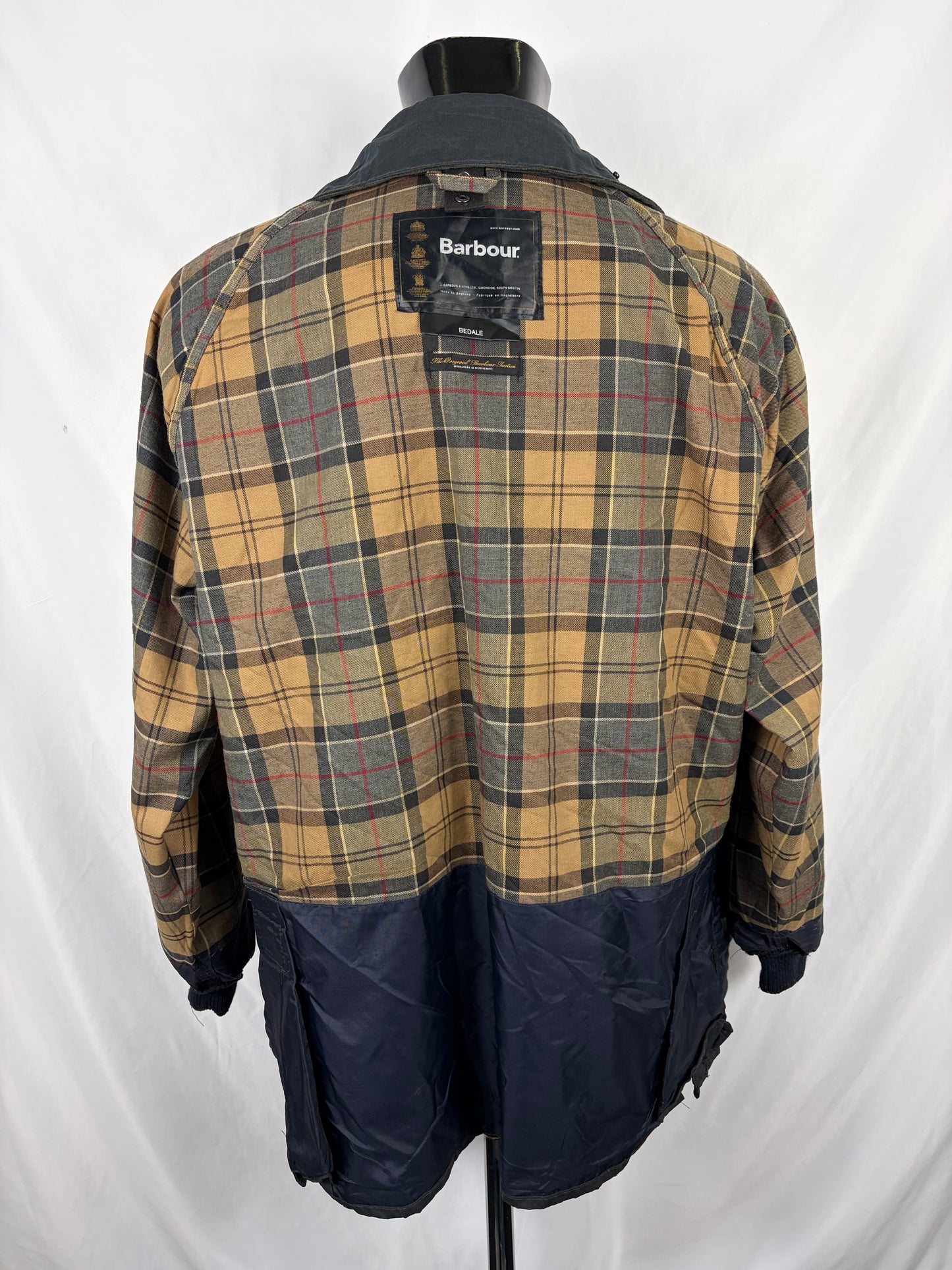 Giacca Barbour Blu Bedale C44/112 cm Man Navy Vintage Bedale wax jacket c44 Large/XL