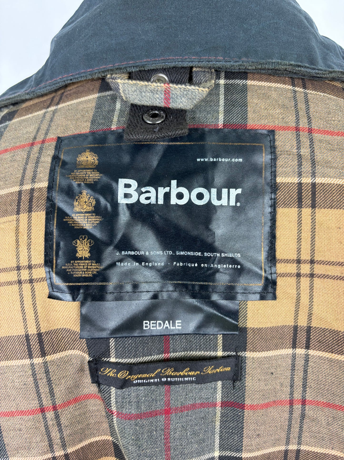 Giacca Barbour Blu Bedale C44/112 cm Man Navy Vintage Bedale wax jacket c44 Large/XL