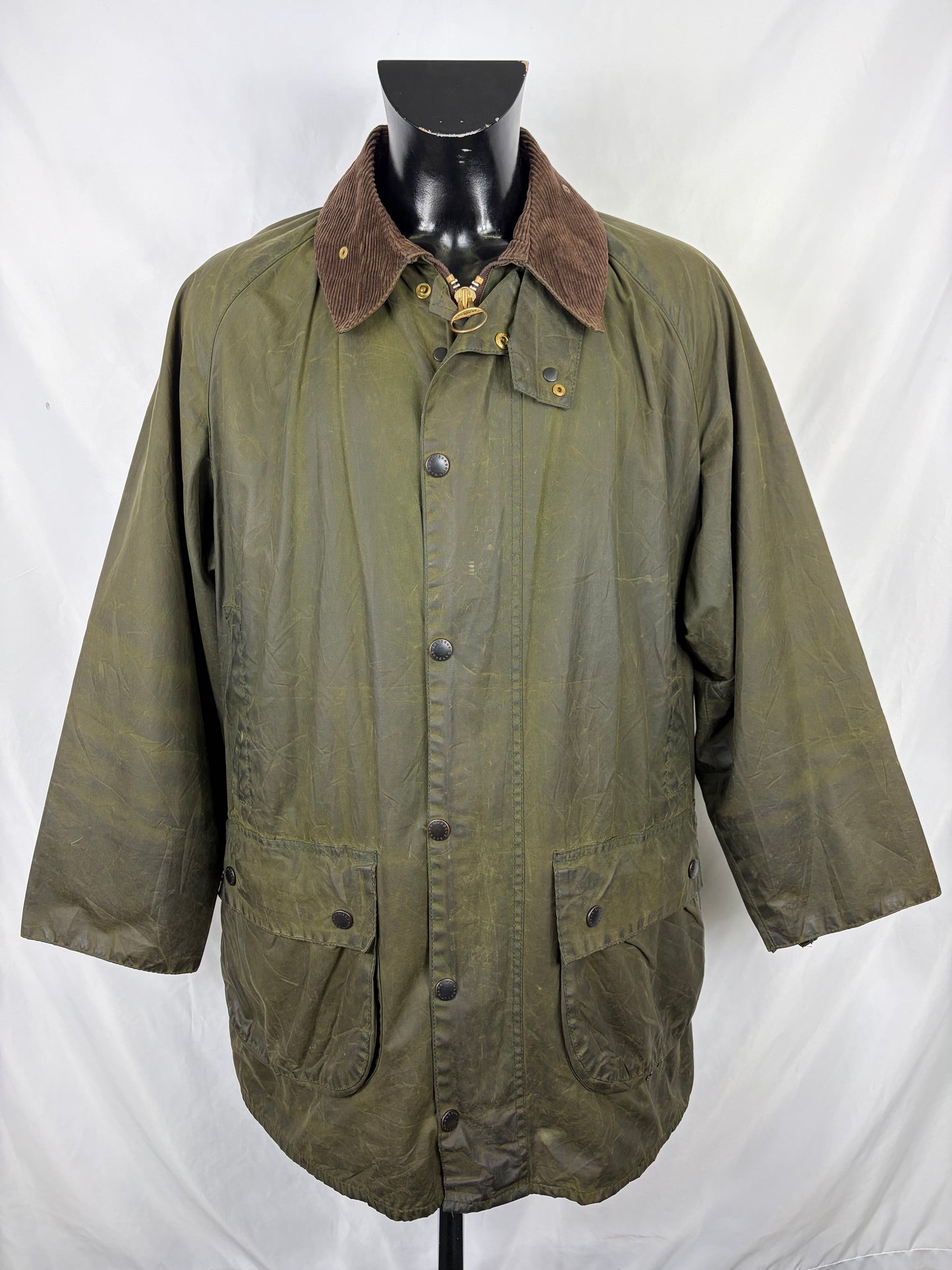 Barbour Gamefair Verde C44/112 cm Man Green Wax Vintage Gamefair Vintage Jacket  Size XL