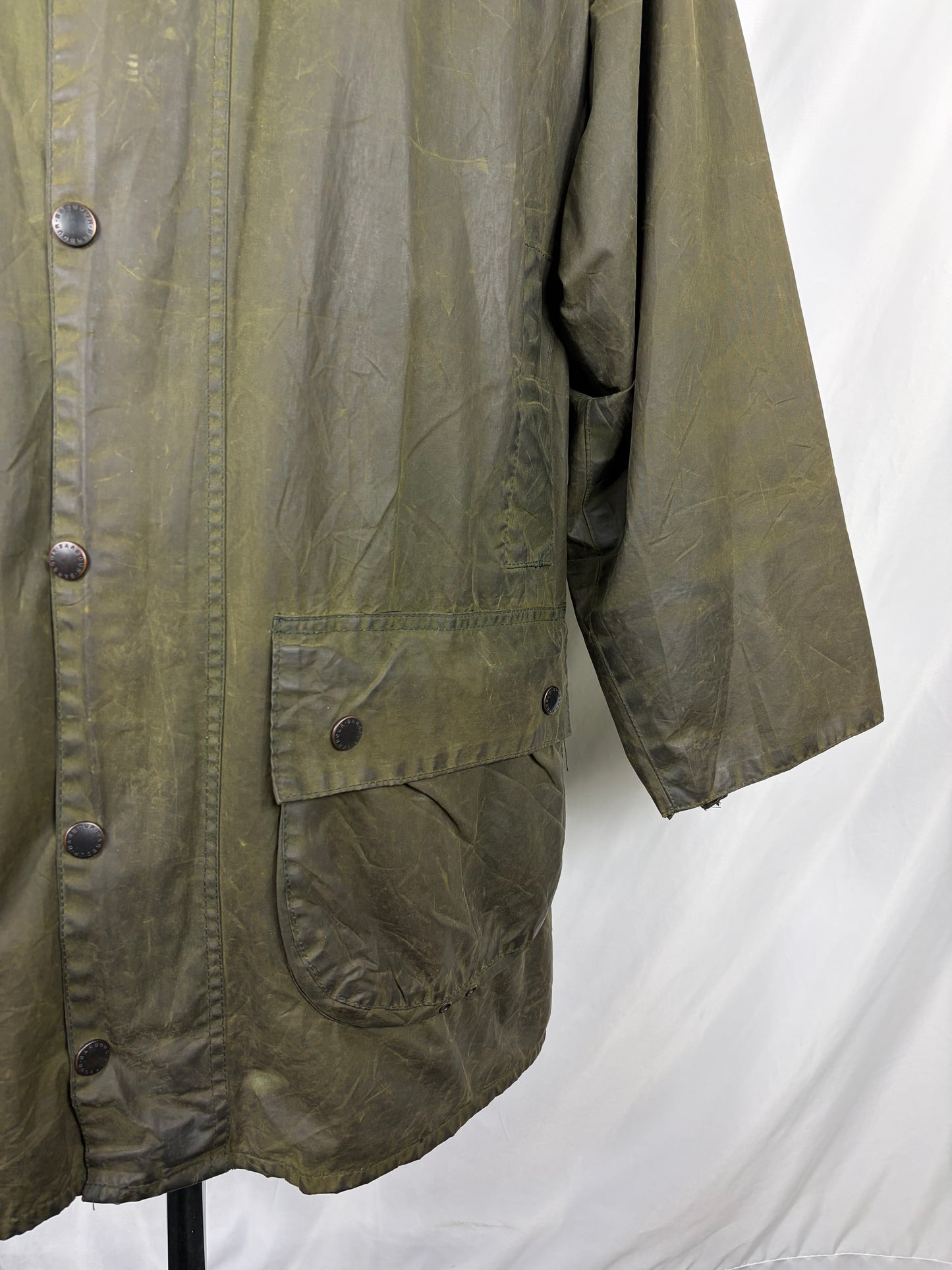 Barbour Gamefair Verde C44/112 cm Man Green Wax Vintage Gamefair Vintage Jacket  Size XL