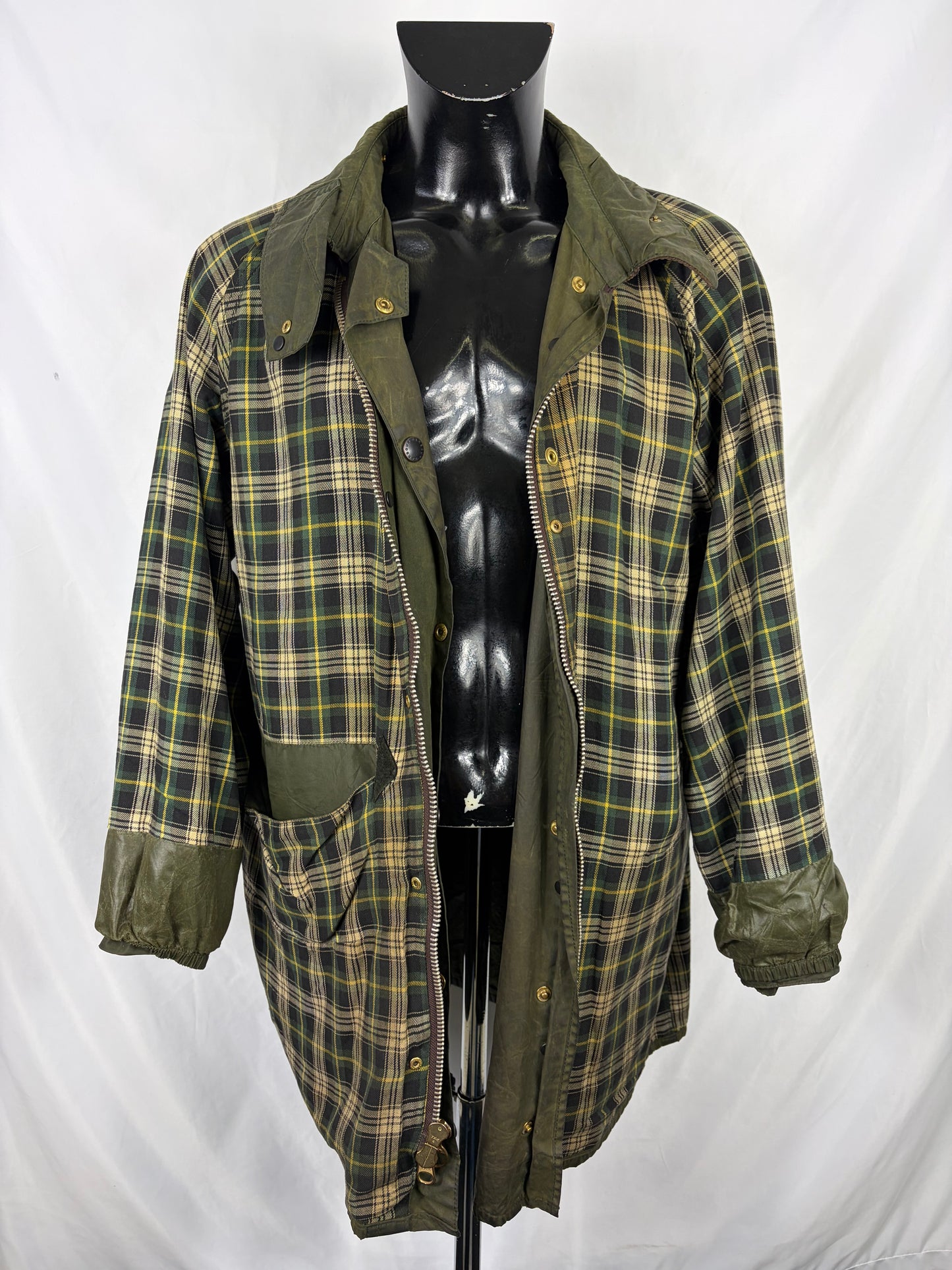 Barbour Gamefair Verde C44/112 cm Man Green Wax Vintage Gamefair Vintage Jacket  Size XL
