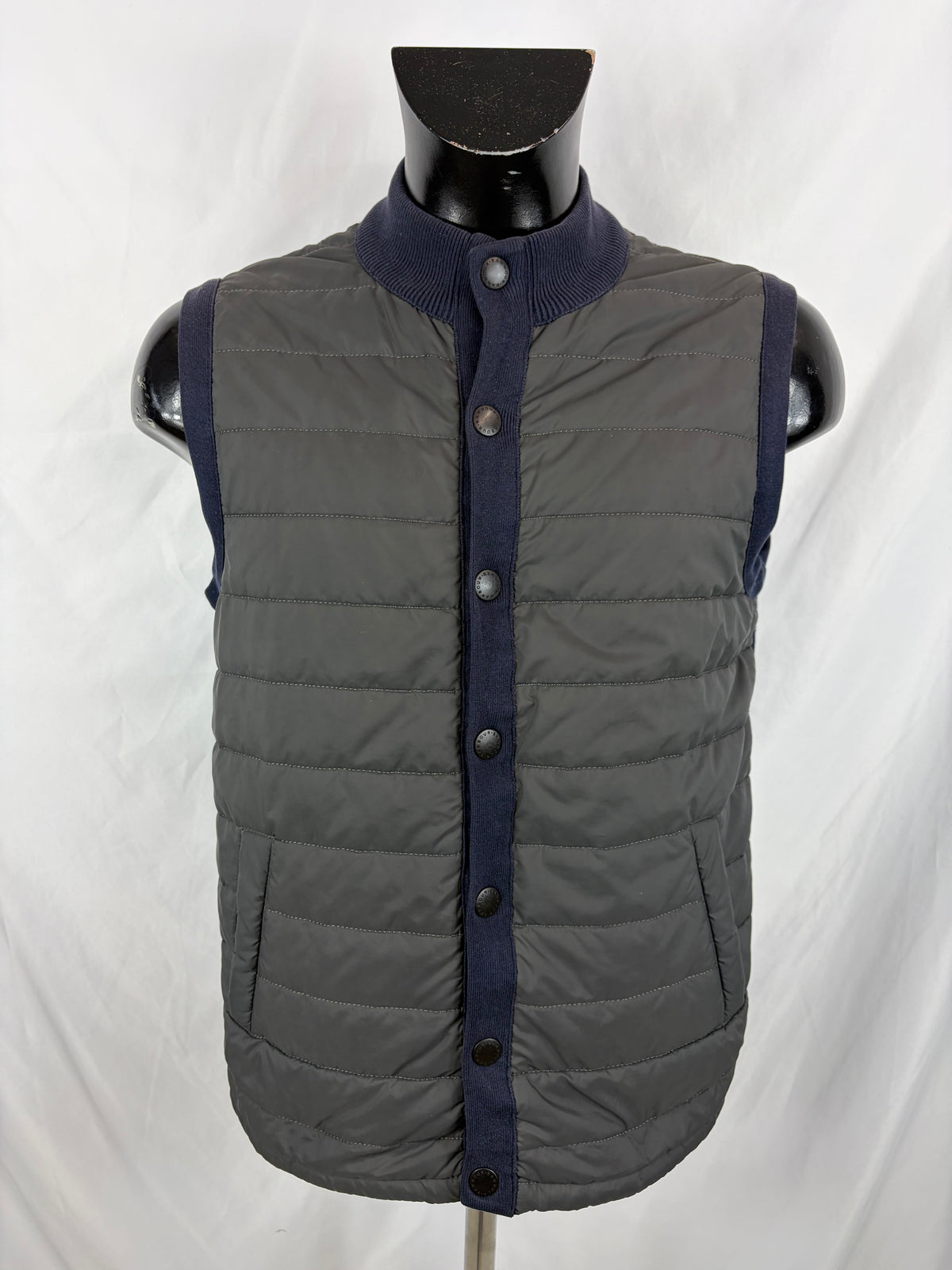 Gilet Barbour blu in cotone trapuntato taglia Medium