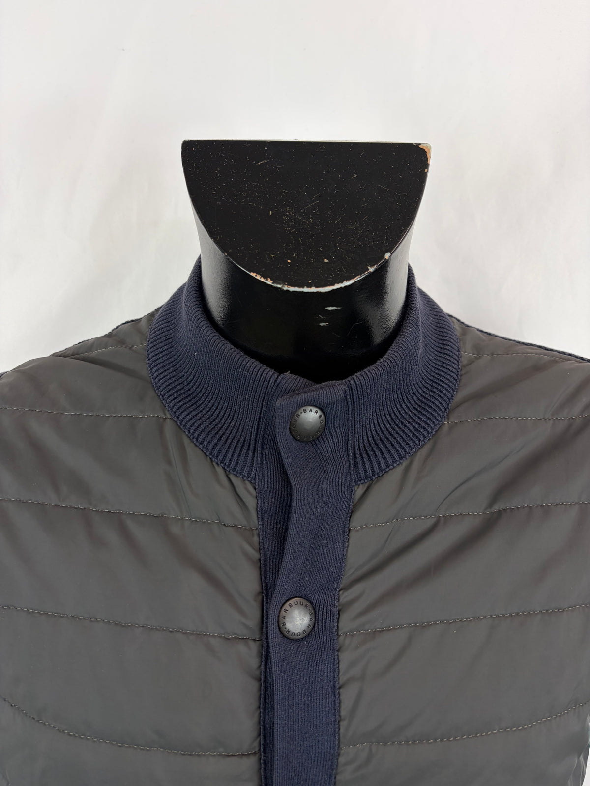 Gilet Barbour blu in cotone trapuntato taglia Medium