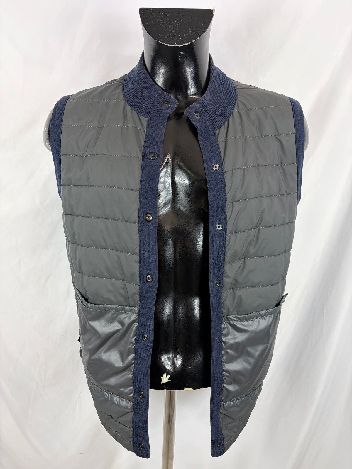 Gilet Barbour blu in cotone trapuntato taglia Medium