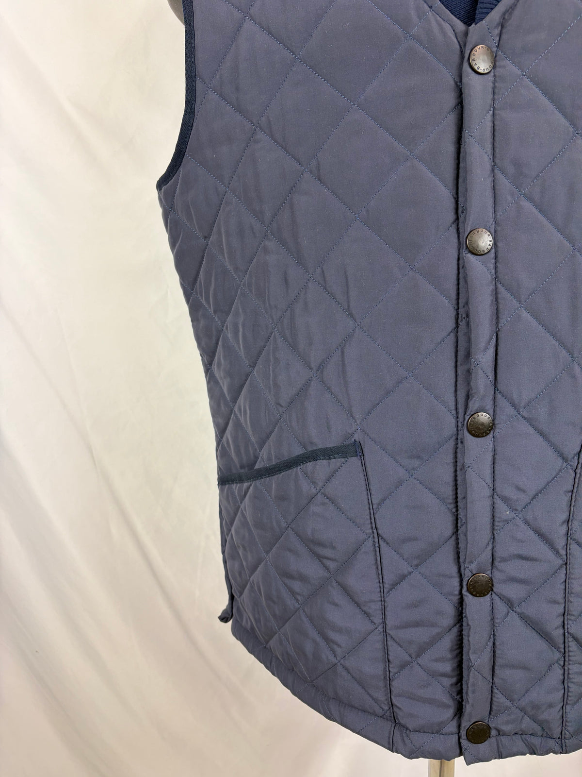 Gilet vintage Barbour blu Eskdale M - Man Quilted Navy Eskdale vest Size Medium