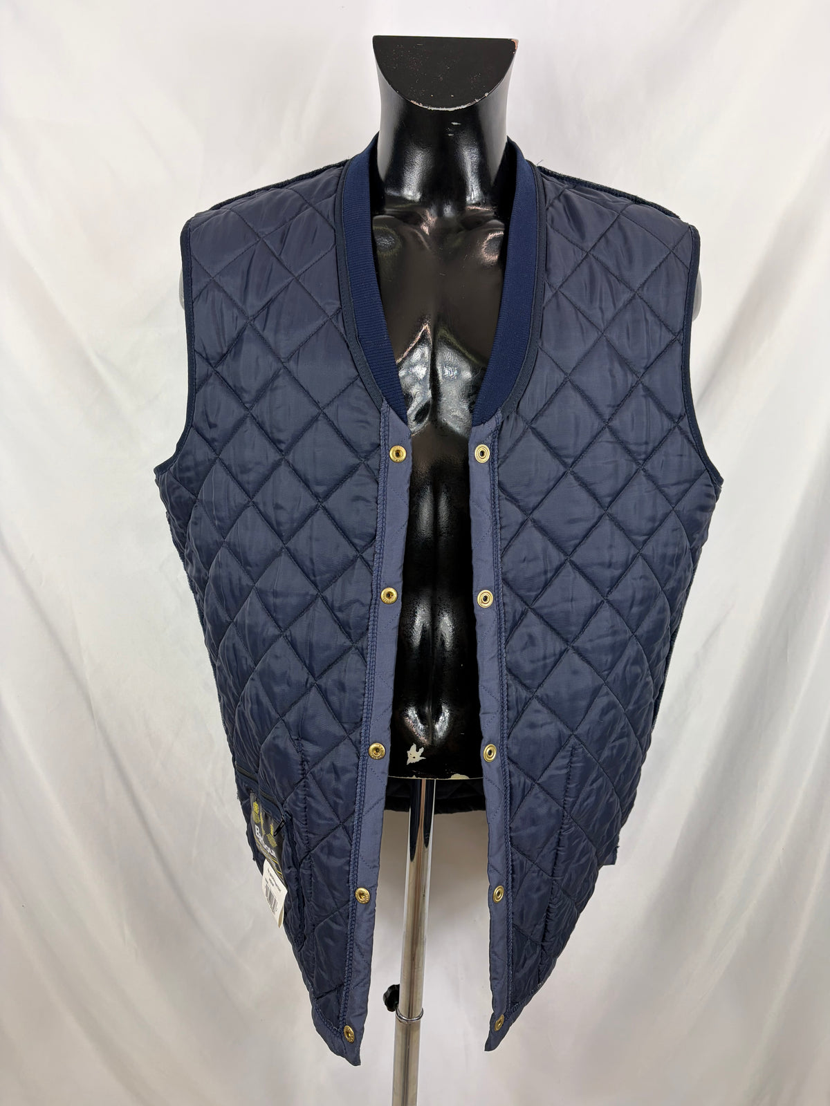Gilet vintage Barbour blu Eskdale M - Man Quilted Navy Eskdale vest Size Medium