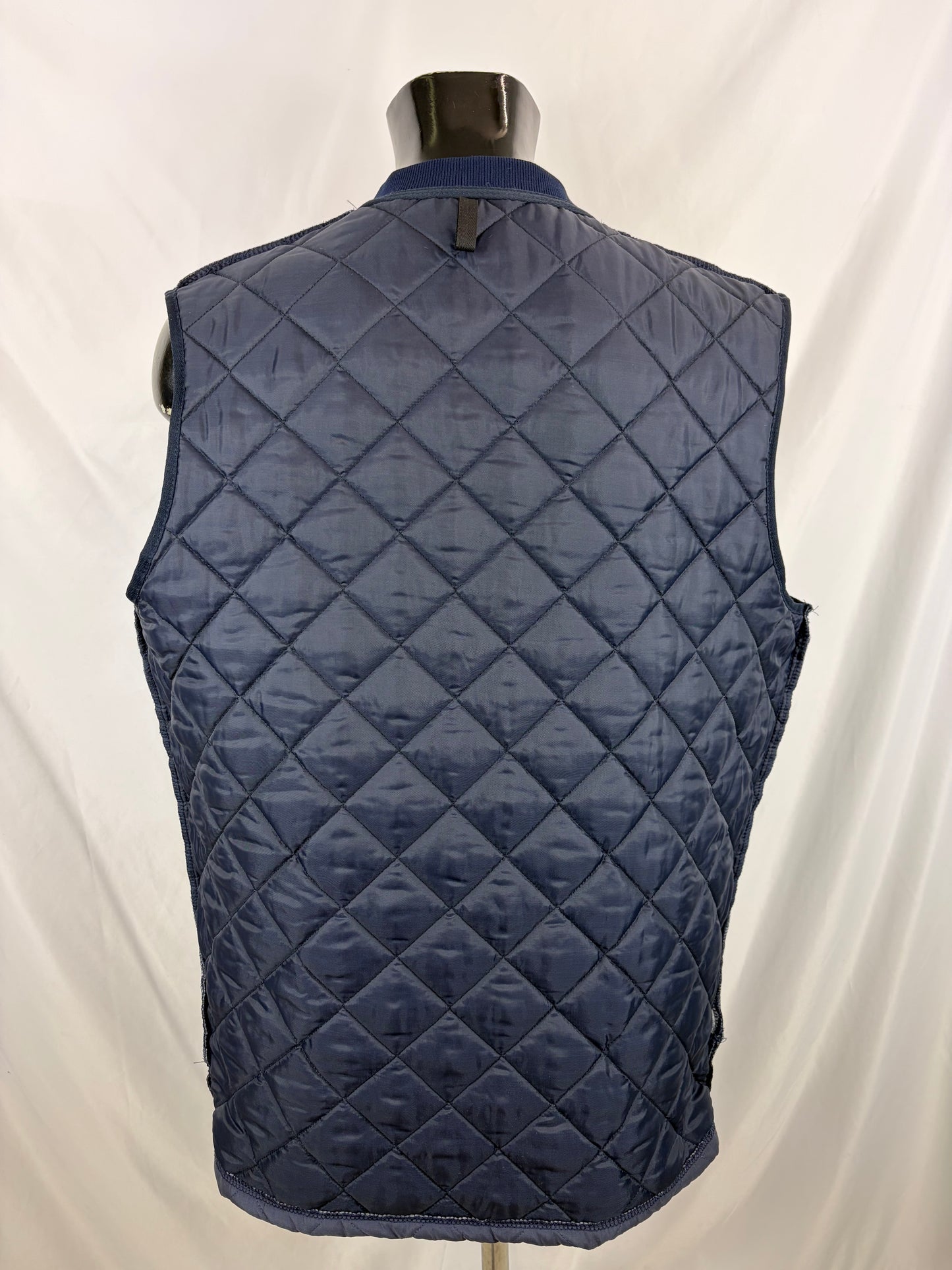 Gilet vintage Barbour blu Eskdale M - Man Quilted Navy Eskdale vest Size Medium