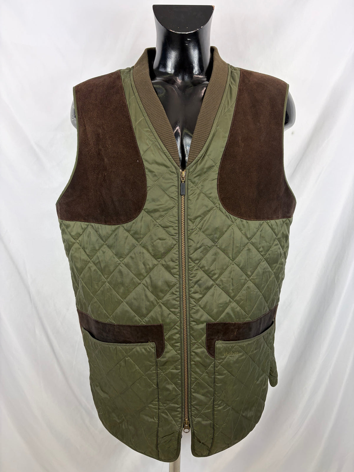 Gilet vintage Barbour Keeperwear verde Xlarge - Man Quilted Keeperwear Vest size XL