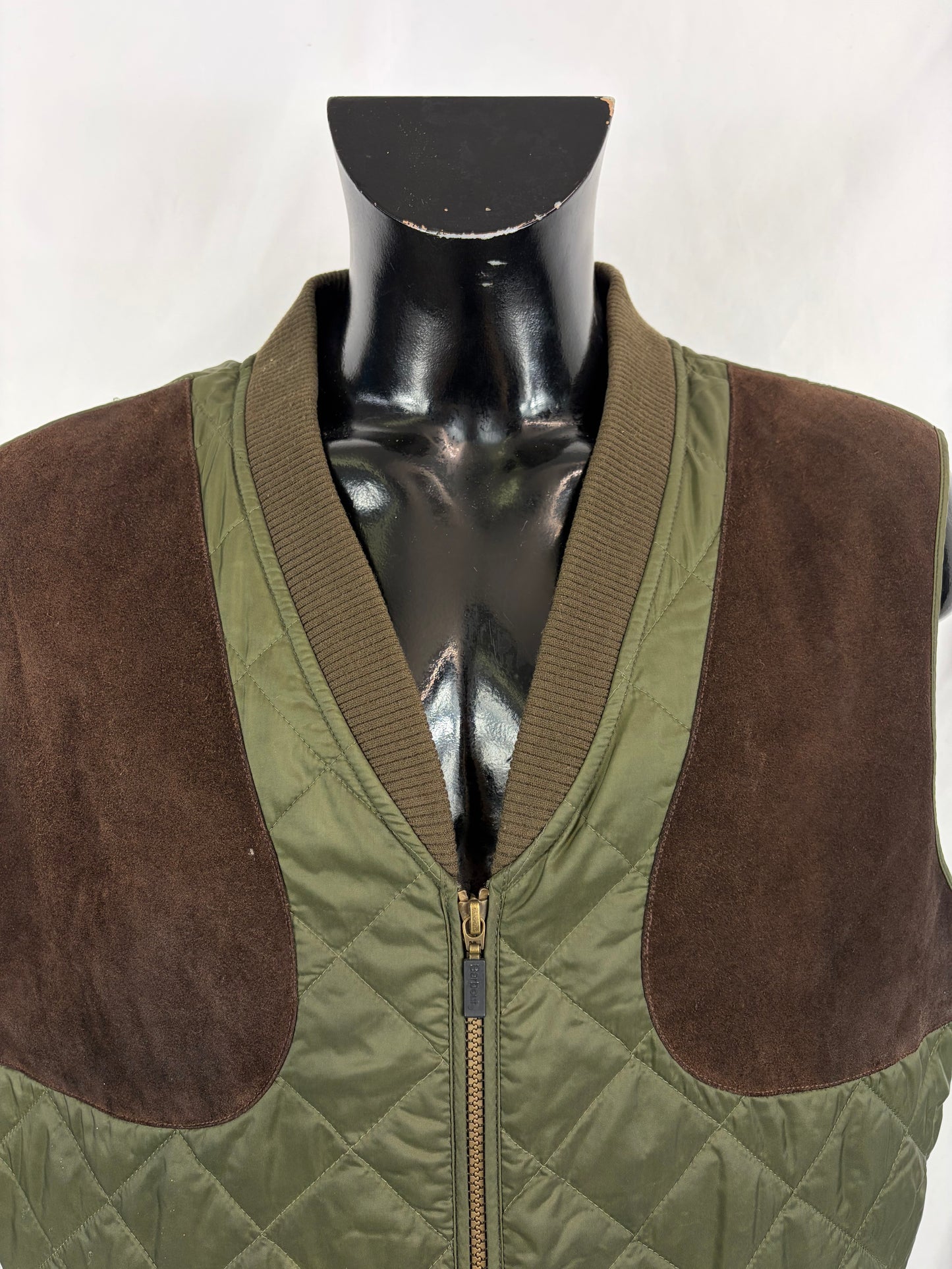 Gilet vintage Barbour Keeperwear verde Xlarge - Man Quilted Keeperwear Vest size XL
