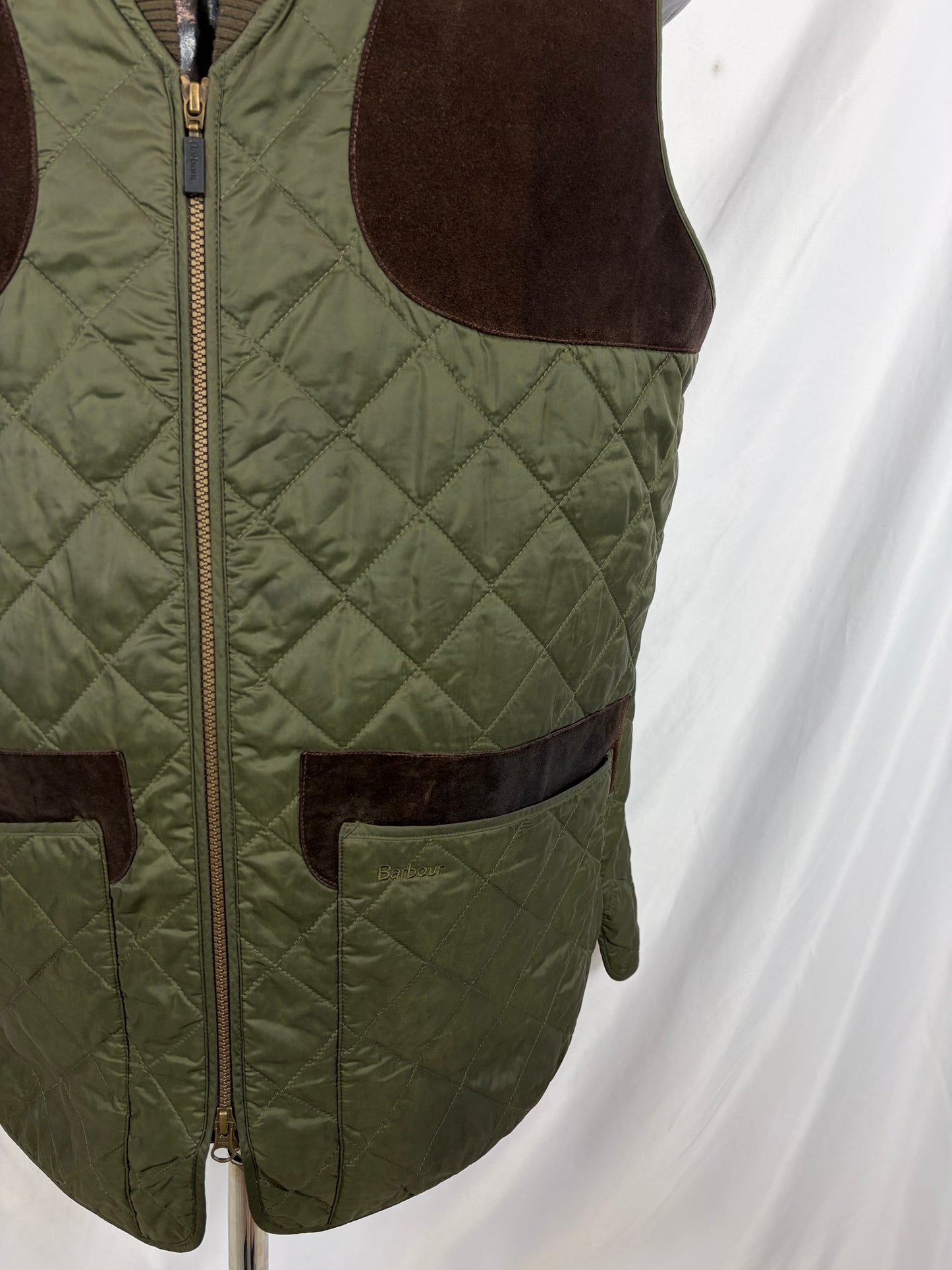 Gilet vintage Barbour Keeperwear verde Xlarge - Man Quilted Keeperwear Vest size XL