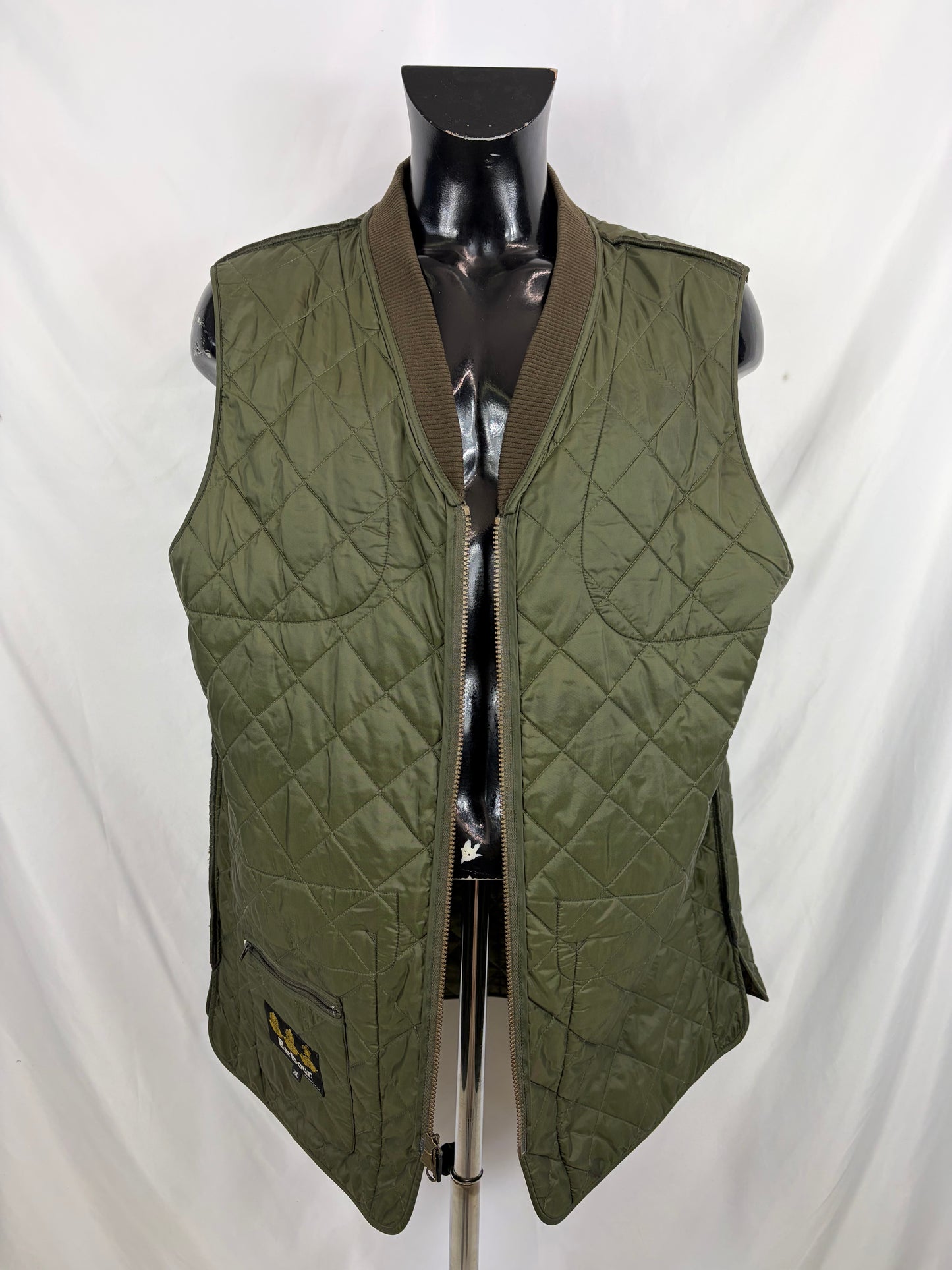 Gilet vintage Barbour Keeperwear verde Xlarge - Man Quilted Keeperwear Vest size XL