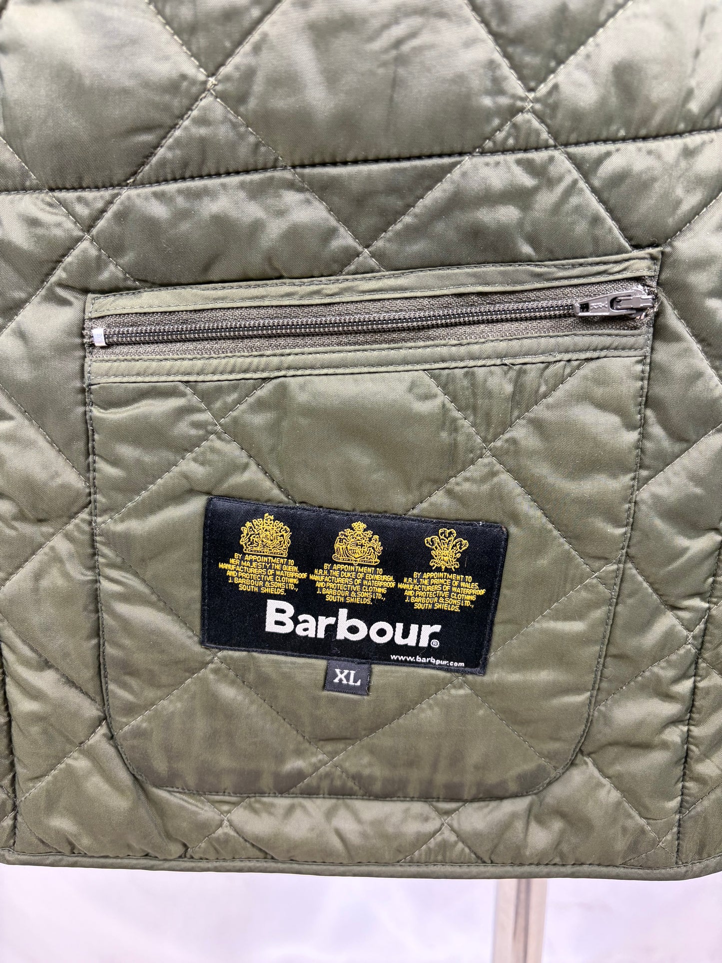 Gilet vintage Barbour Keeperwear verde Xlarge - Man Quilted Keeperwear Vest size XL