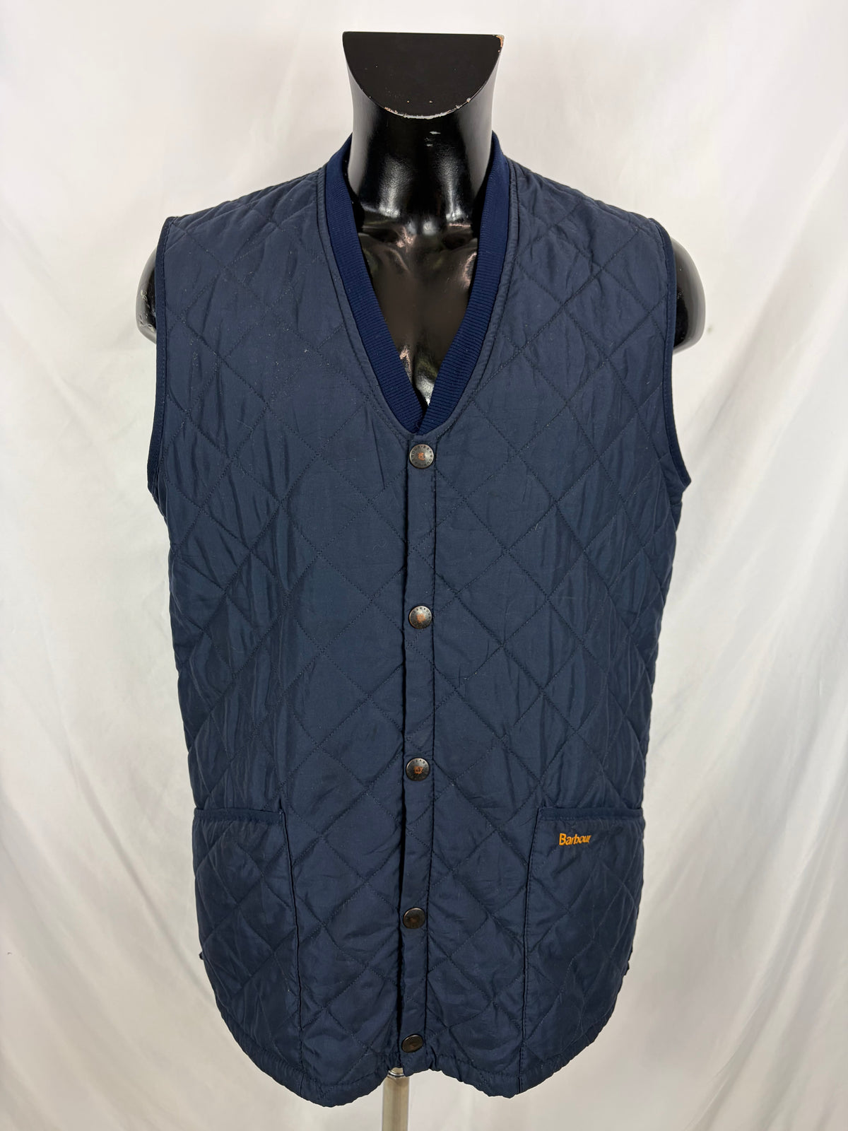 Gilet vintage Barbour blu Eskdale Large - Man Quilted Navy Eskdale vest Size Large