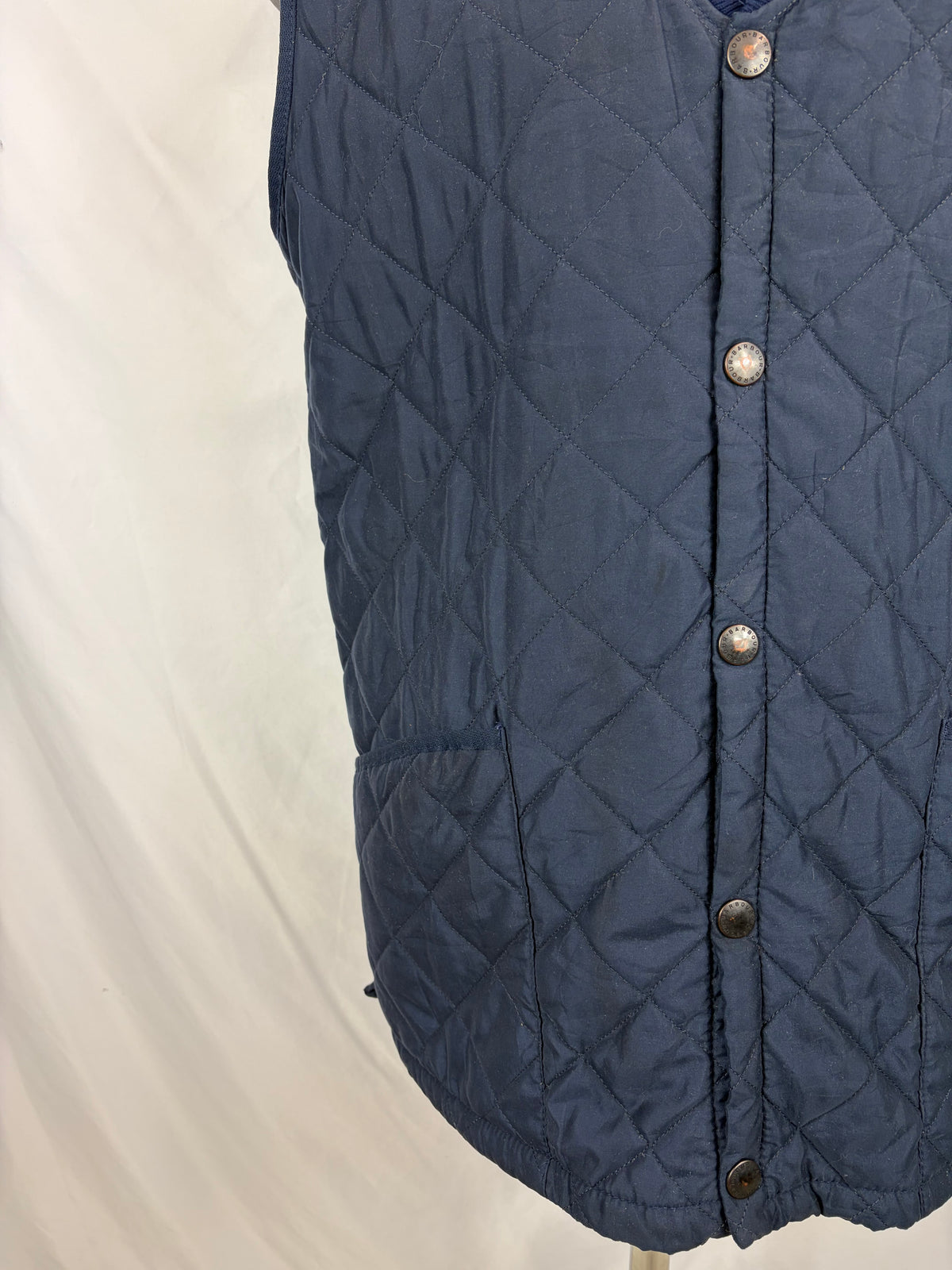 Gilet vintage Barbour blu Eskdale Large - Man Quilted Navy Eskdale vest Size Large