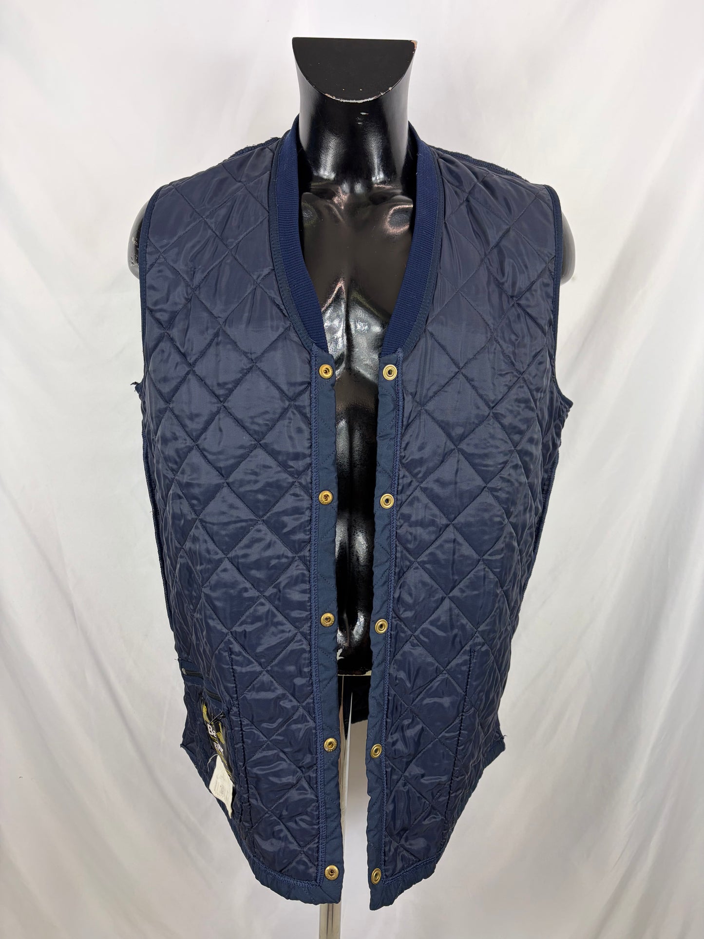 Gilet vintage Barbour blu Eskdale Large - Man Quilted Navy Eskdale vest Size Large