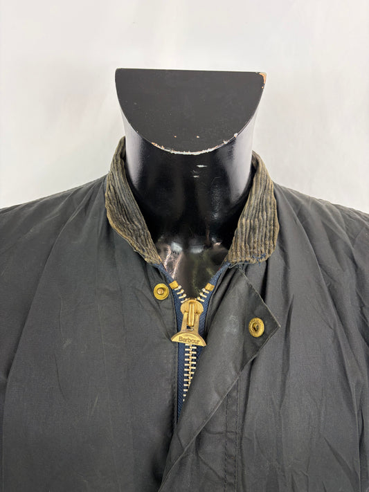 Barbour Gilet cerato da uomo Westmorland Blu Large- Navy vintage Waxed Westmorland Waistcoat size L